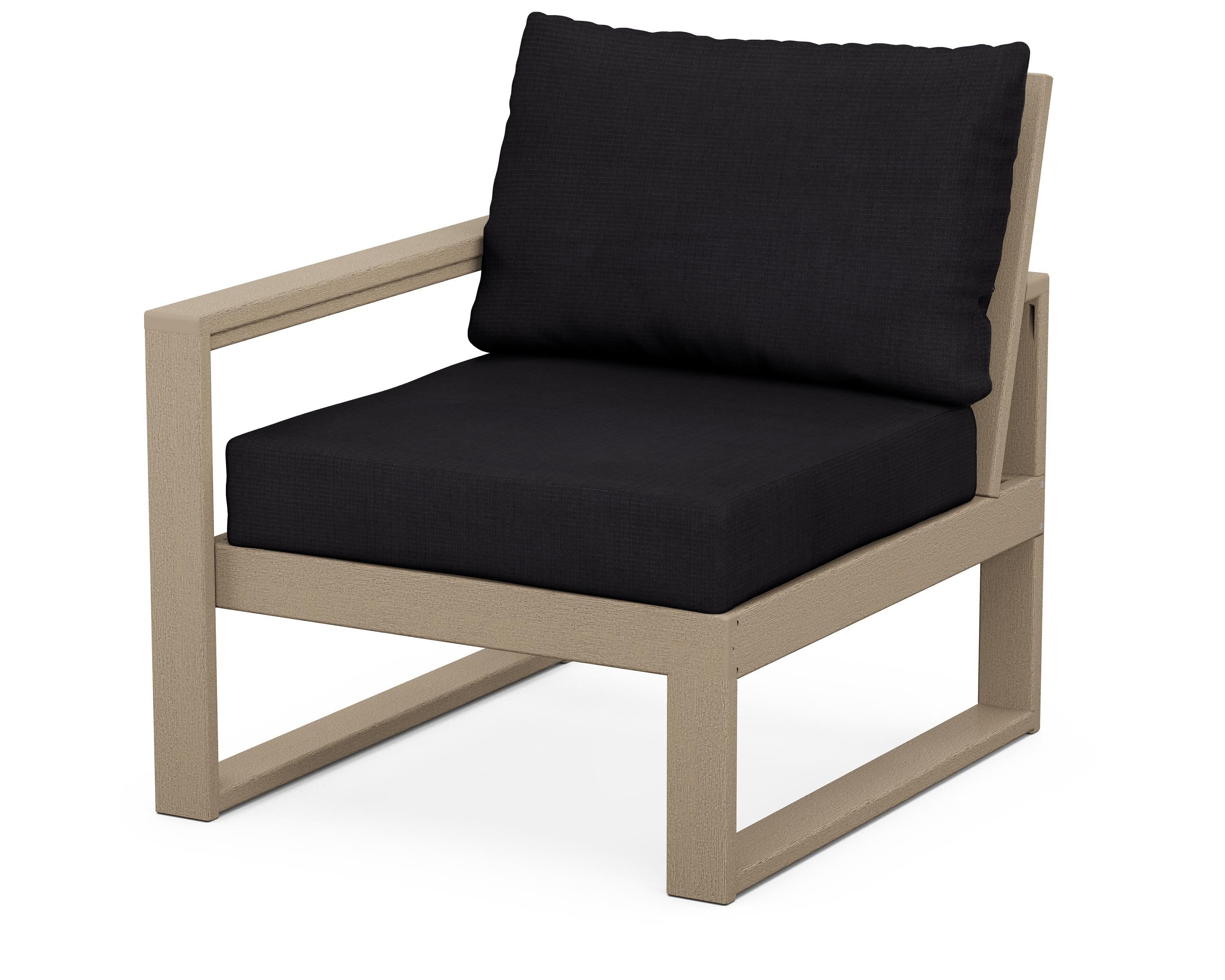 EDGE Modular Left Arm Chair in Vintage Sahara / Midnight Linen