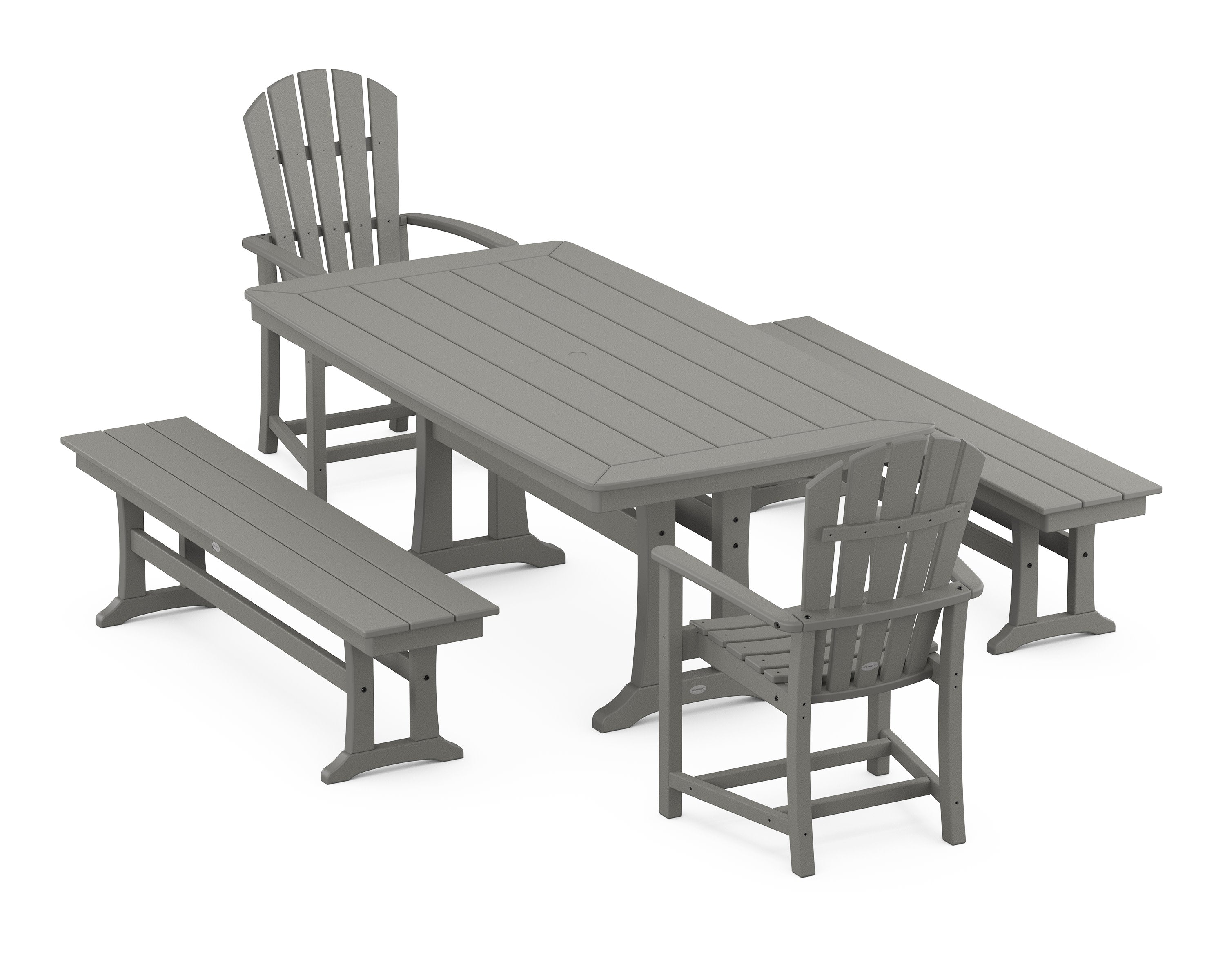 Palm Coast 5-Piece Dining Set with Trestle Legs