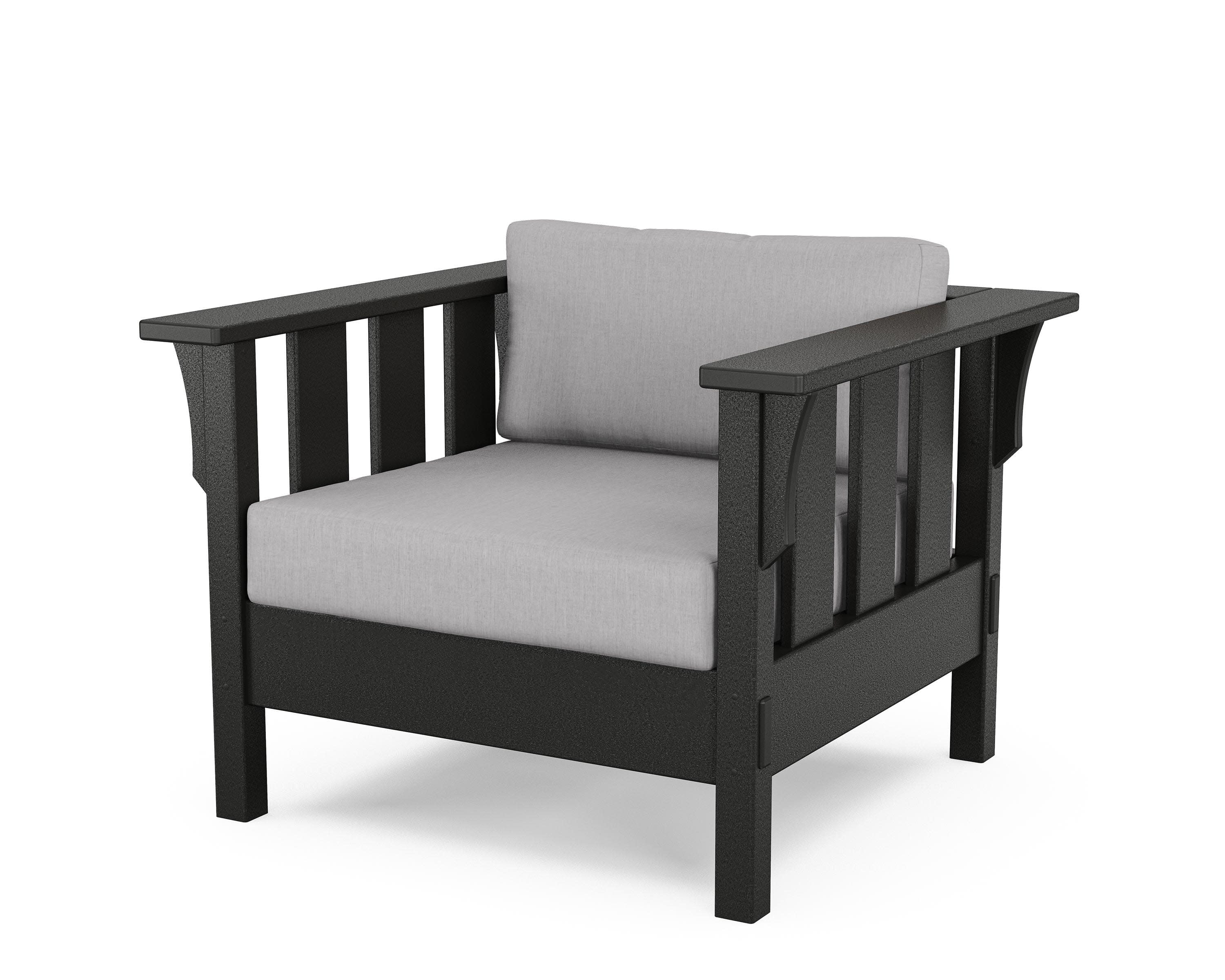 Acadia Deep Seating Chair in Black / Granite