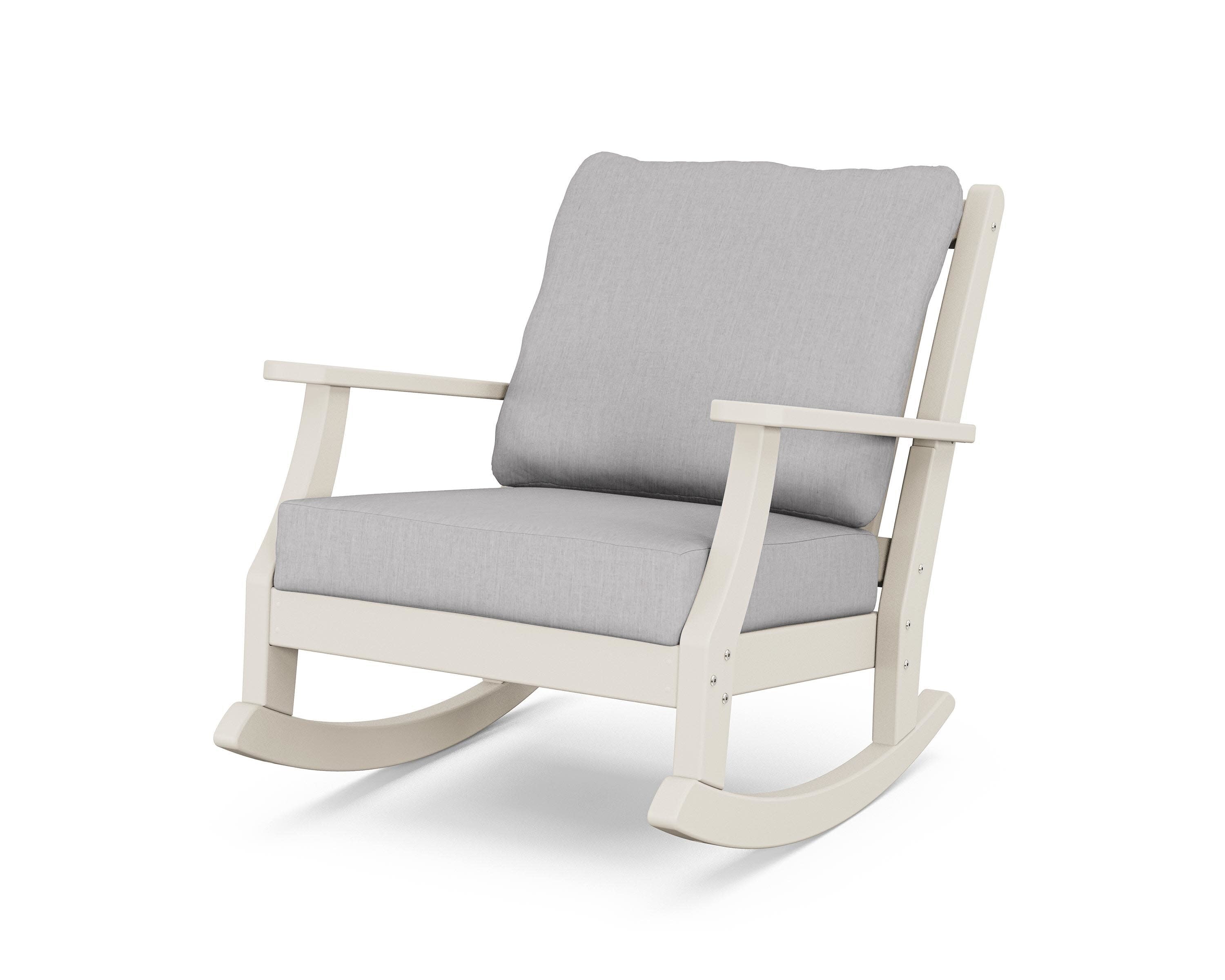 Wovendale Deep Seating Rocking Chair in Sand / Granite