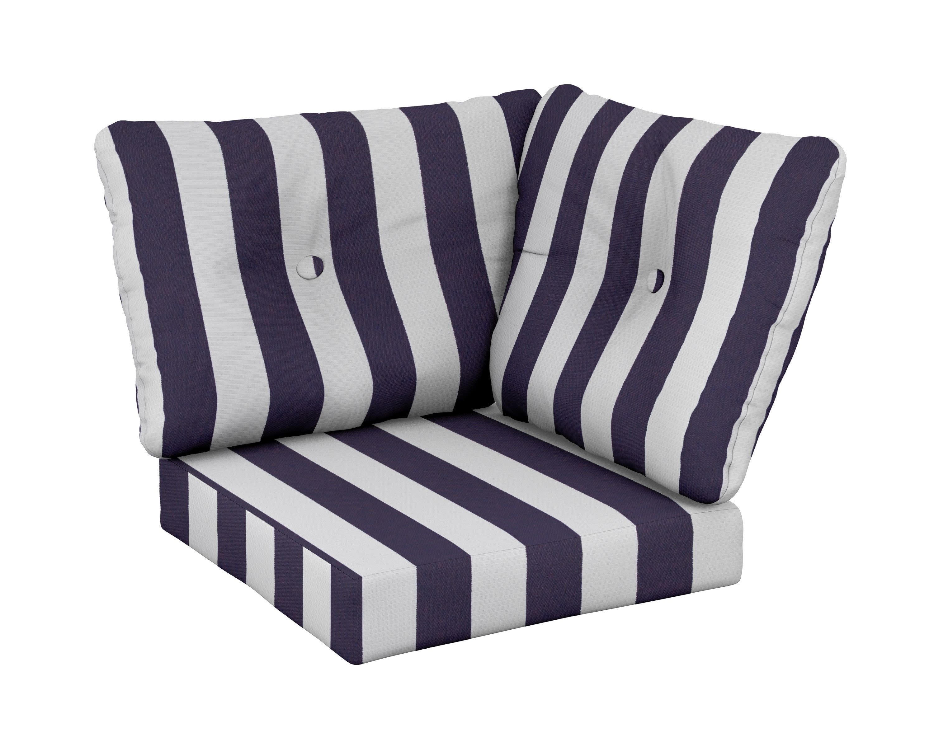 Modular Corner Cushion in Cabana Stripe Navy