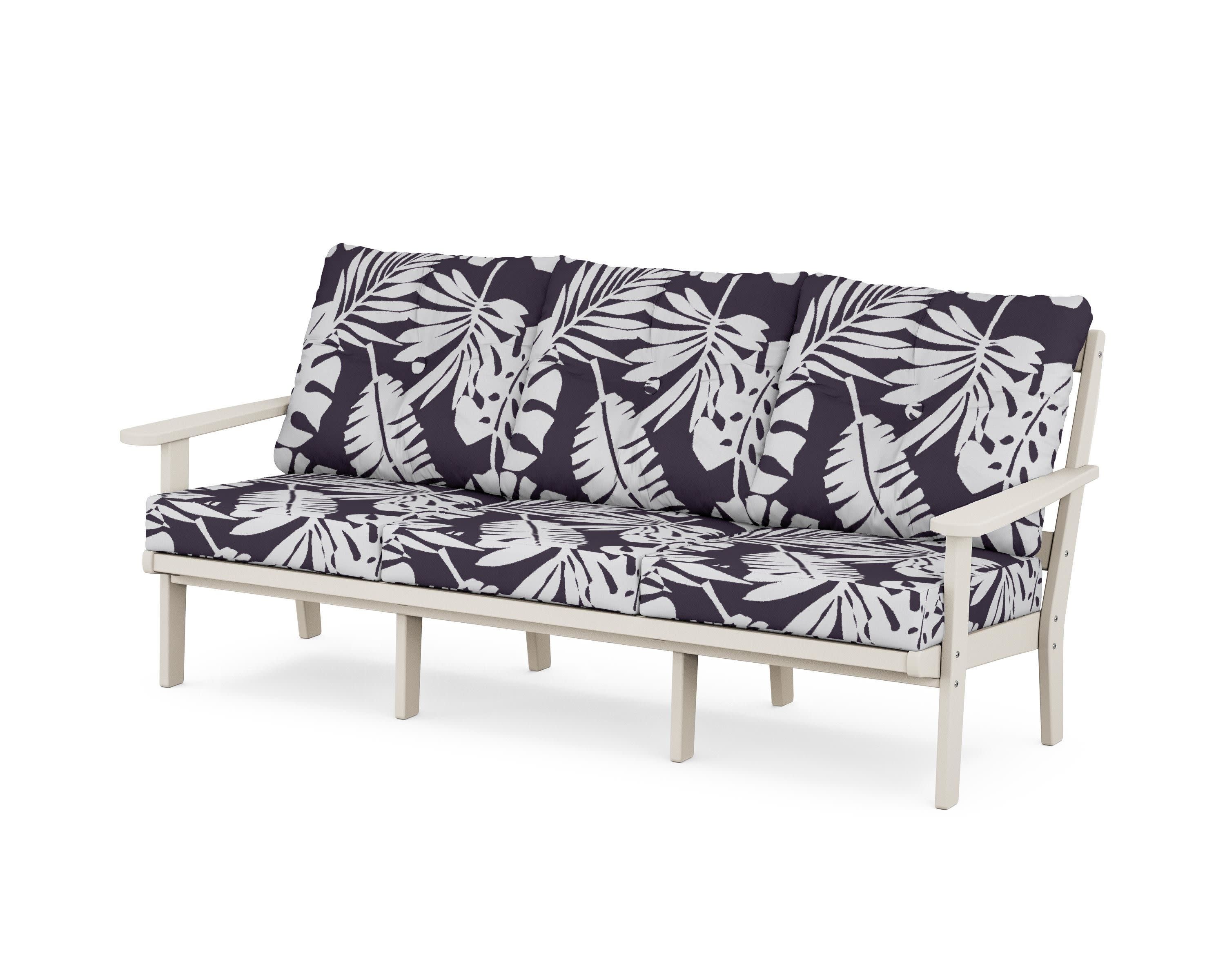Mission Deep Seating Sofa in Sand / Leaf Navy
