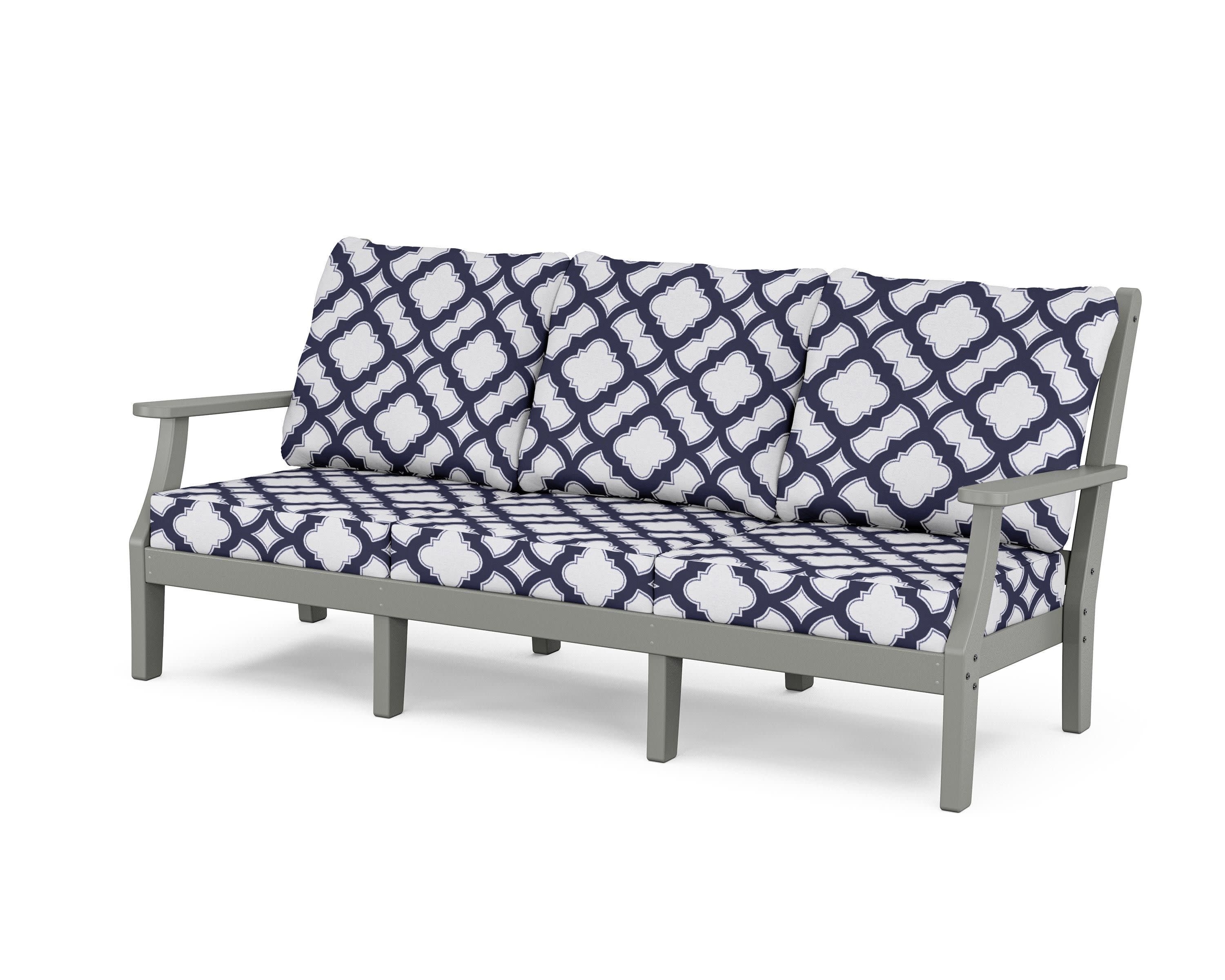 Wovendale Deep Seating Sofa in Slate Grey / Trellis Navy