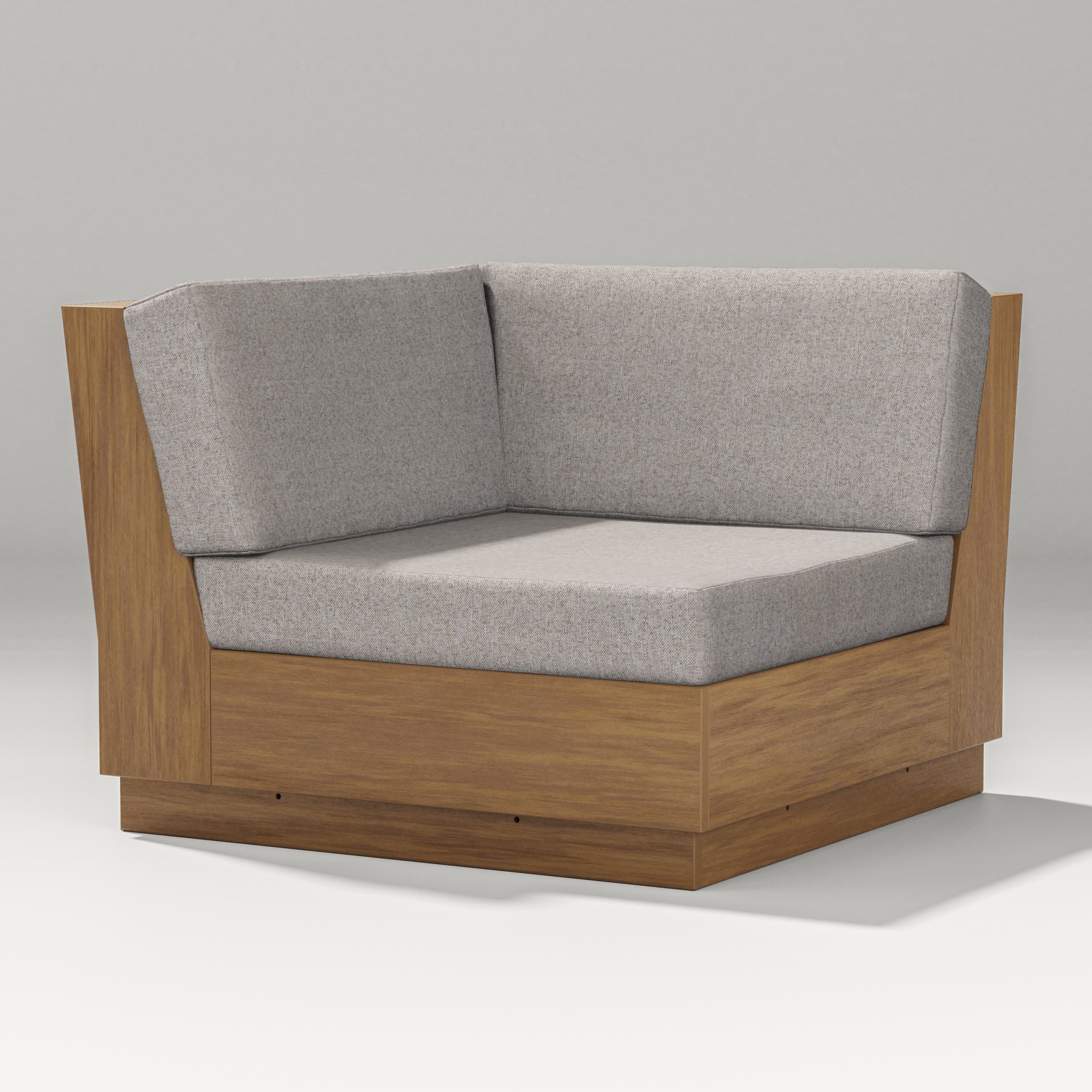 Elevate Modular Corner Chair in Natural / Weathered Tweed