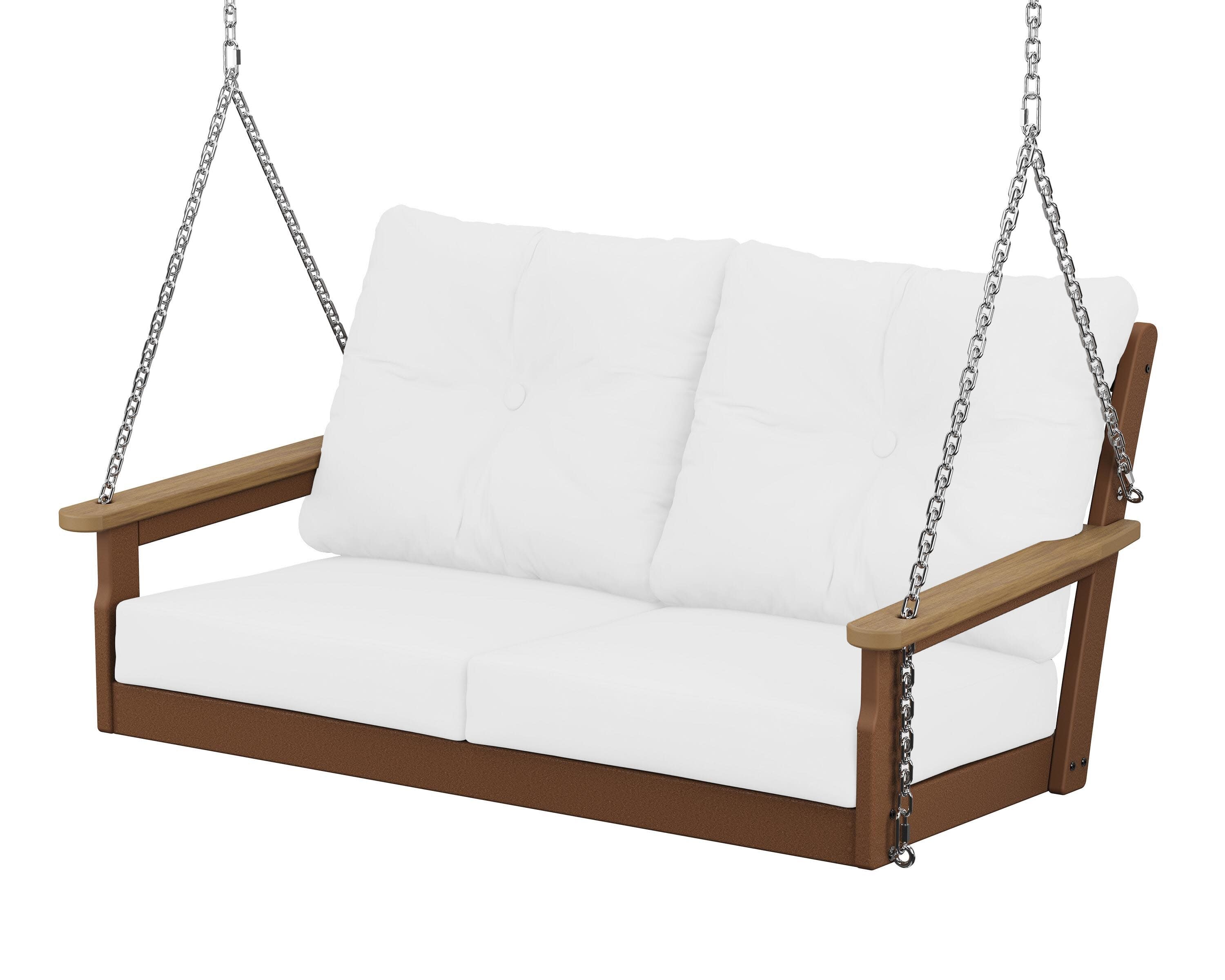 Vineyard Deep Seating Swing in Teak / Natural / Natural