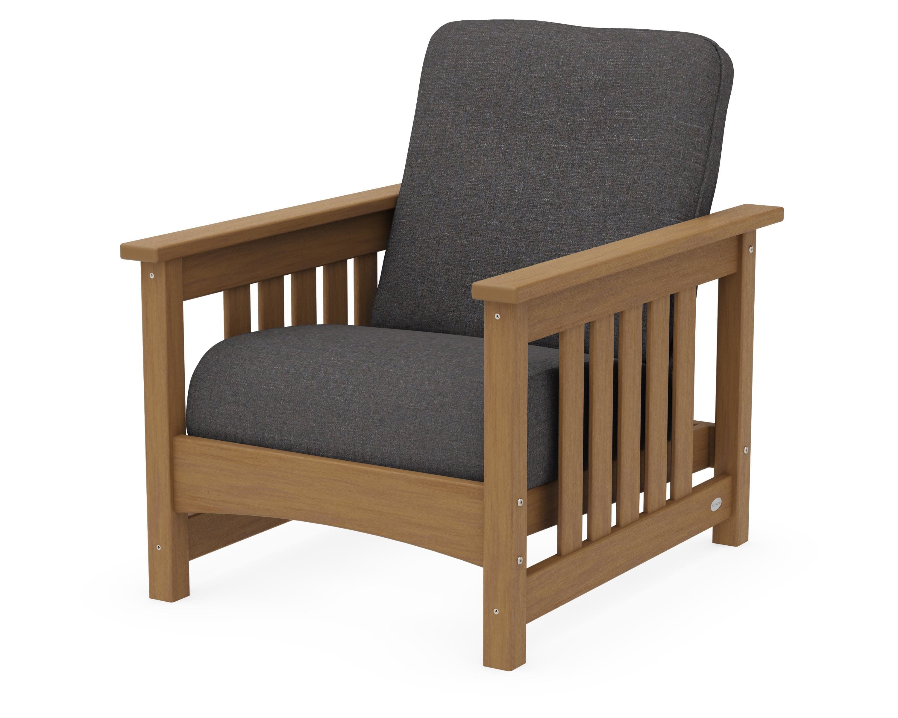 Club Mission Chair in Natural / Ash Charcoal