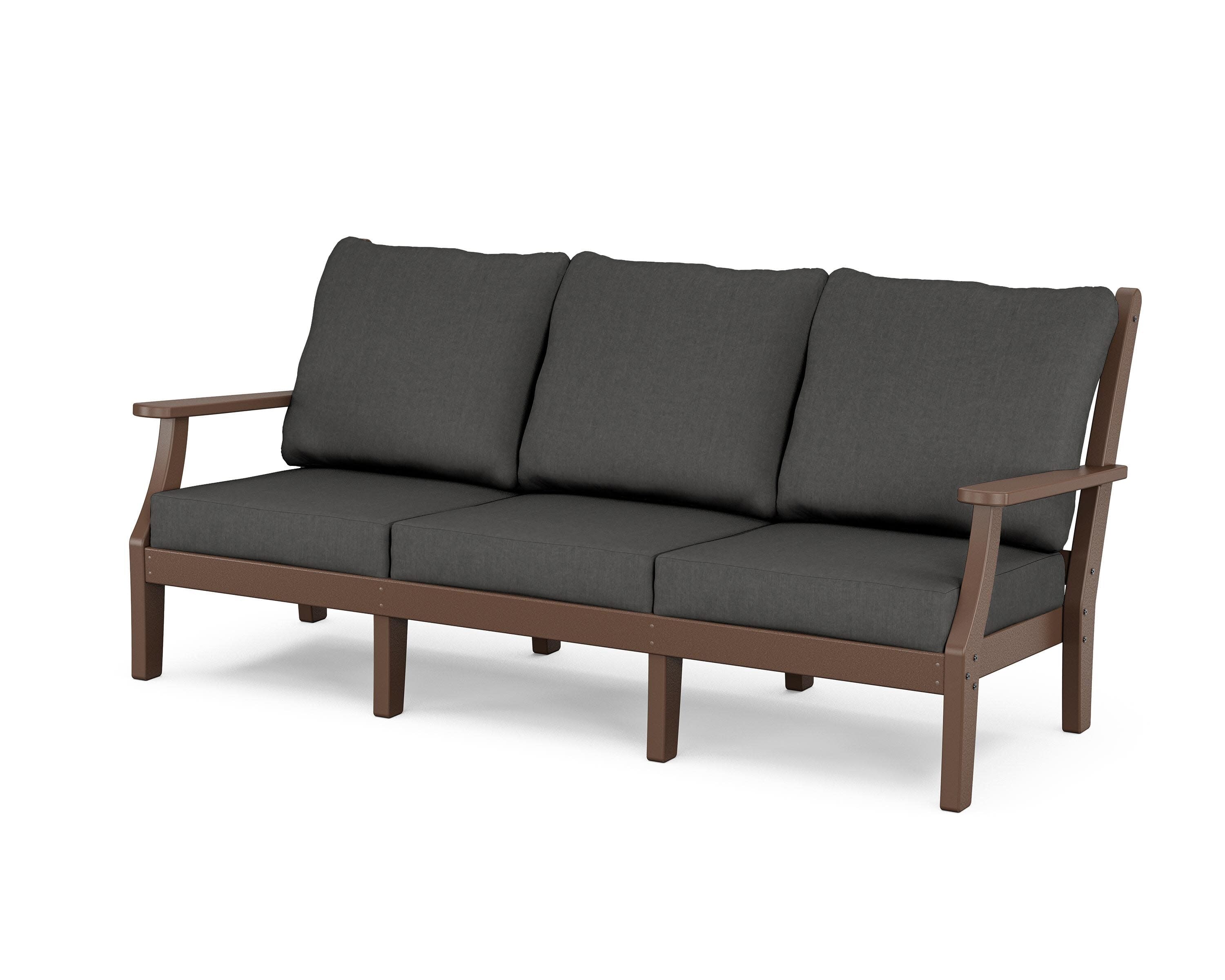 Wovendale Deep Seating Sofa in Mahogany / Spectrum Carbon