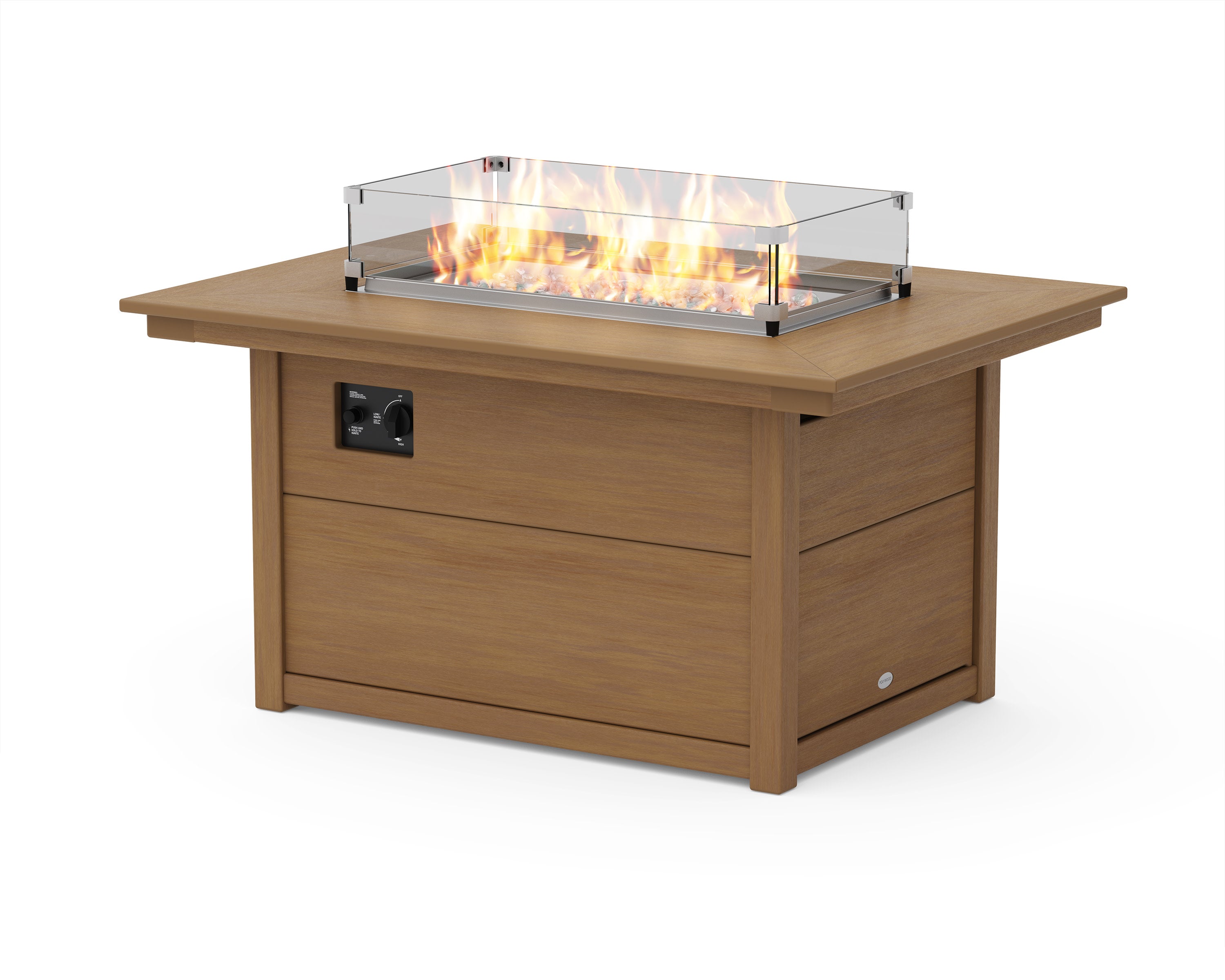 Rectangle 34" X 46" Fire Pit Table in Natural