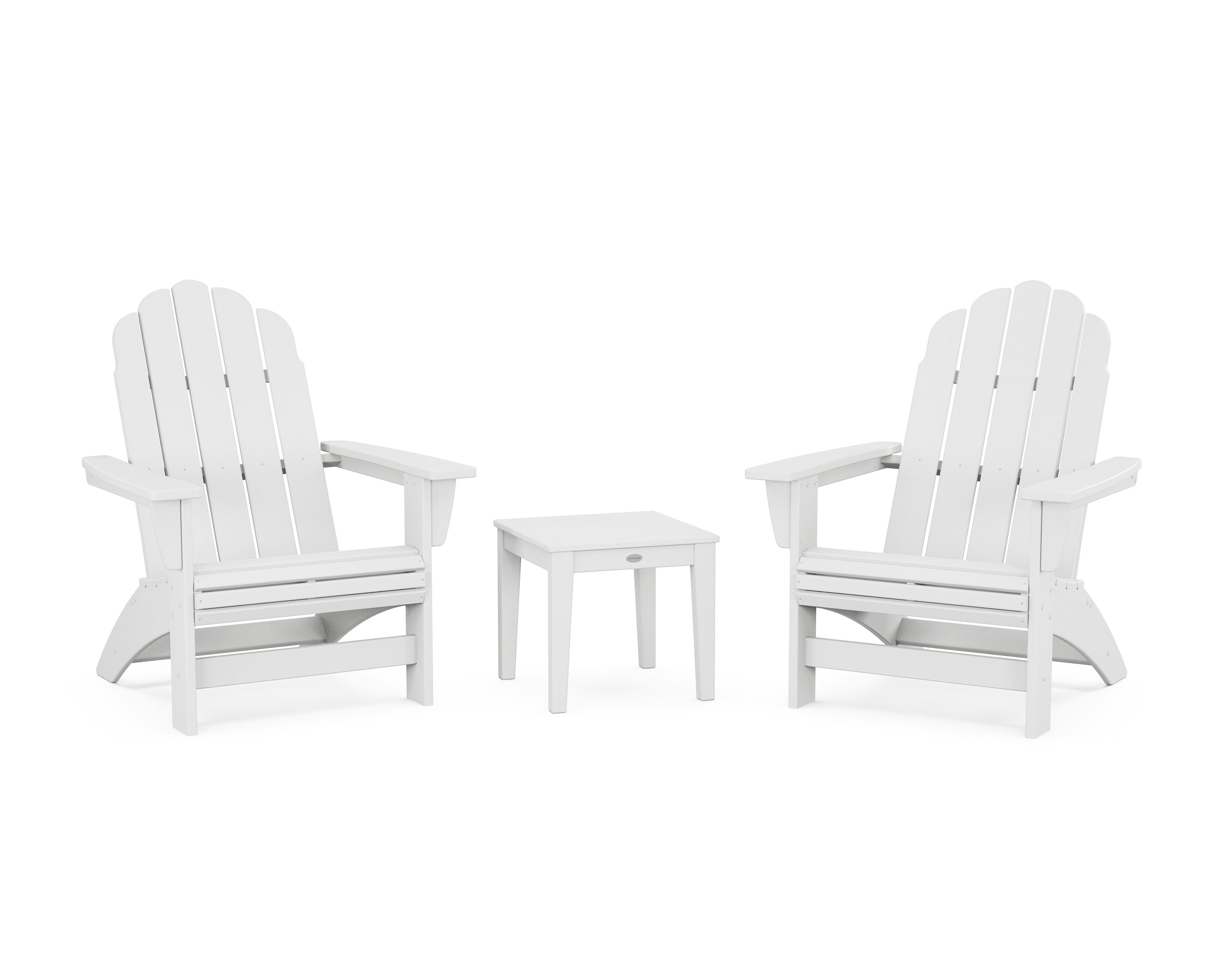 3-Piece Vineyard Grand Adirondack Set in White
