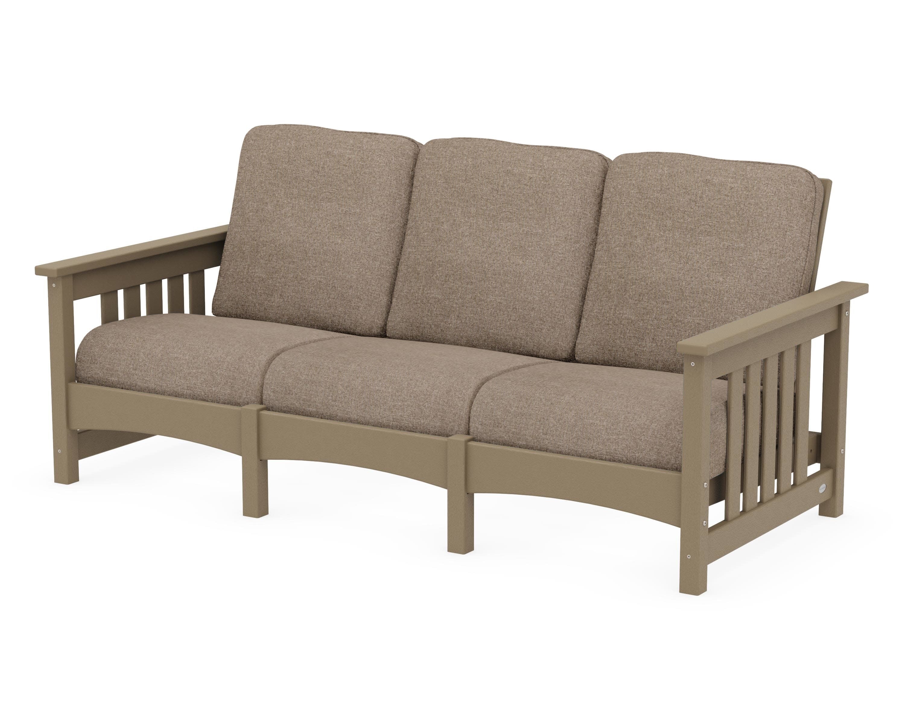 Club Mission Sofa in Vintage Sahara / Spiced Burlap