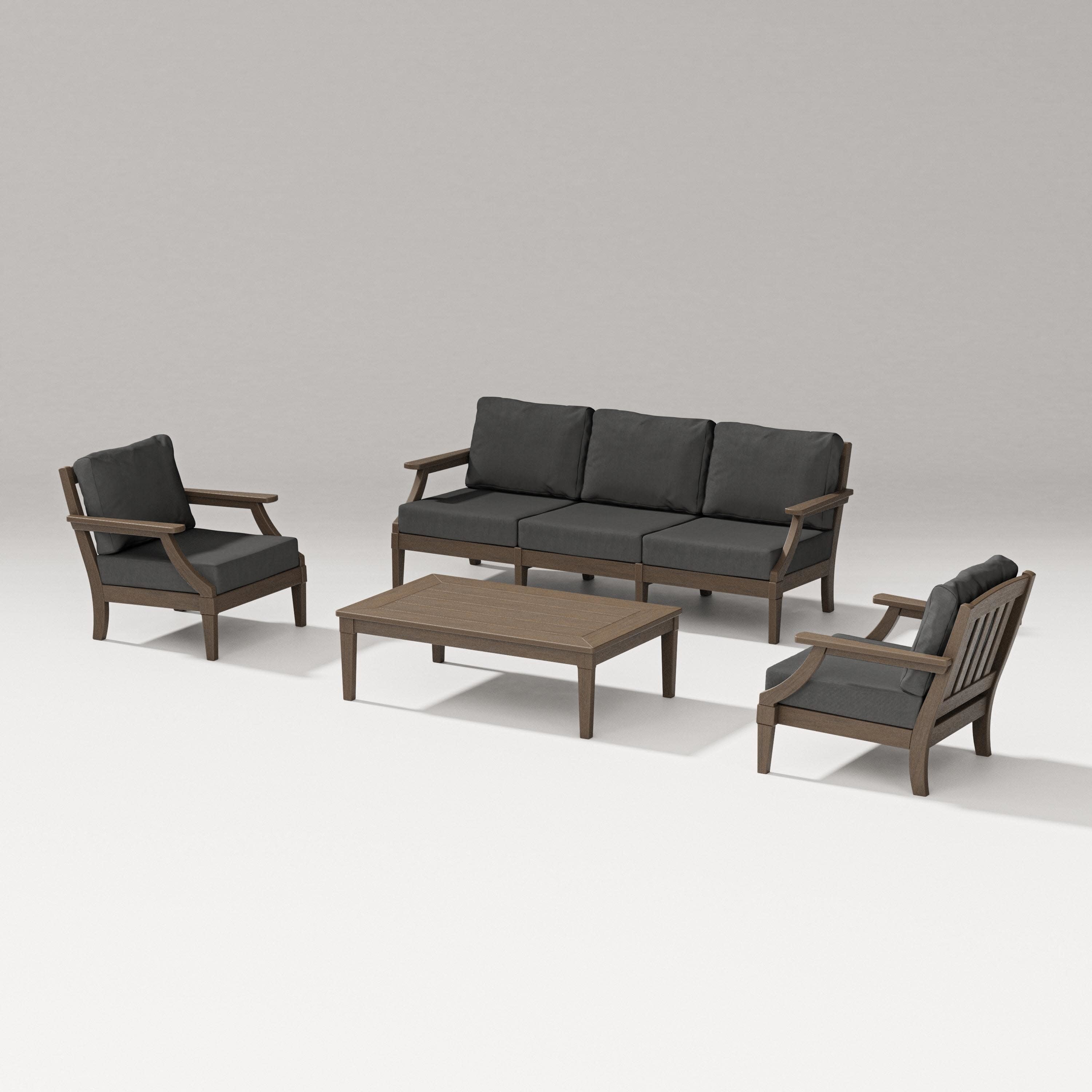 Estate 4-Piece Lounge Sofa Set in Kona / Spectrum Carbon