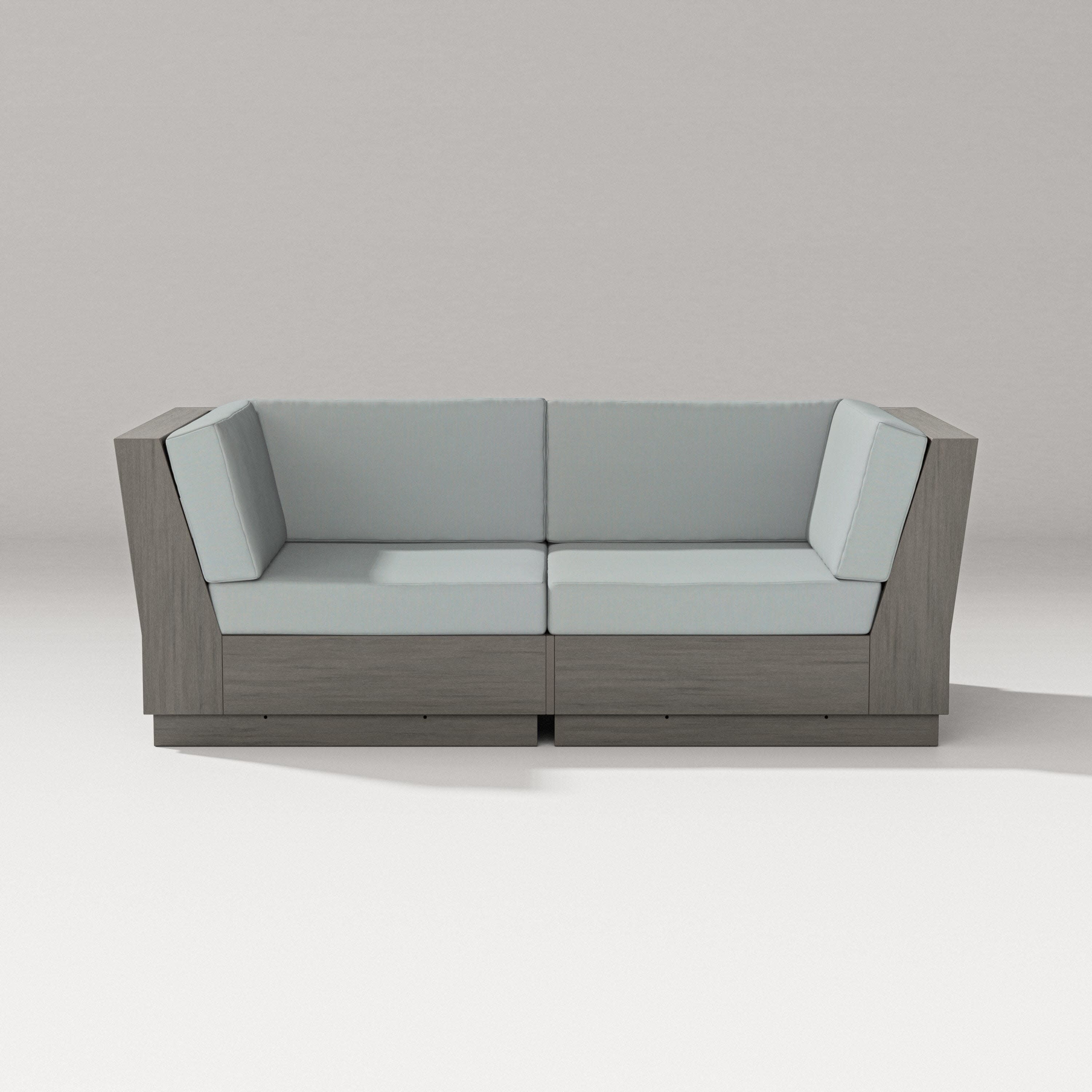Elevate Loveseat Sectional in Driftwood / Spa
