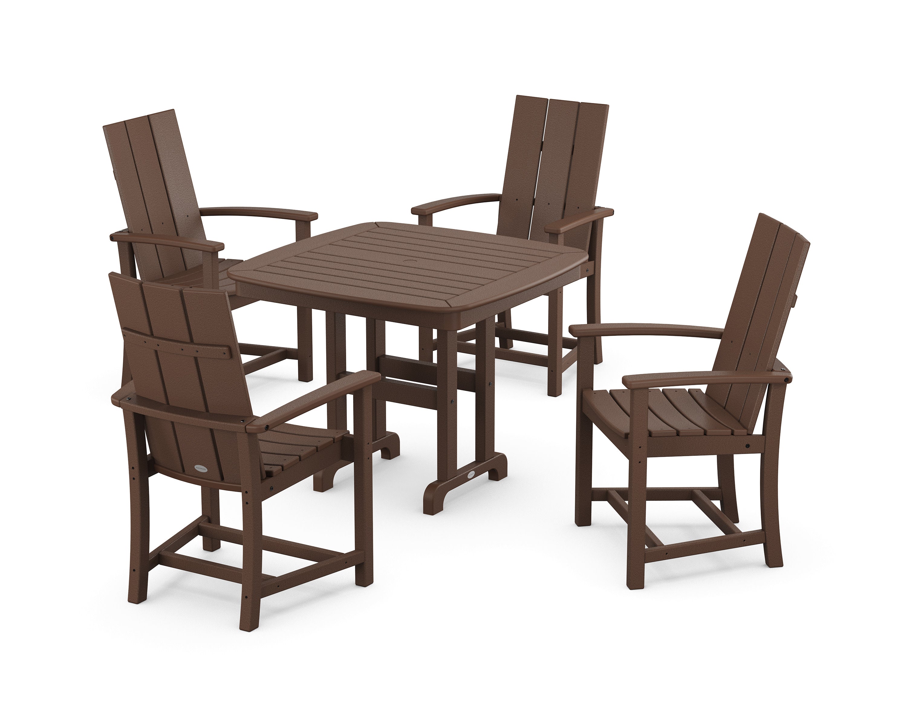 Modern Adirondack 5-Piece Dining Set in Mahogany