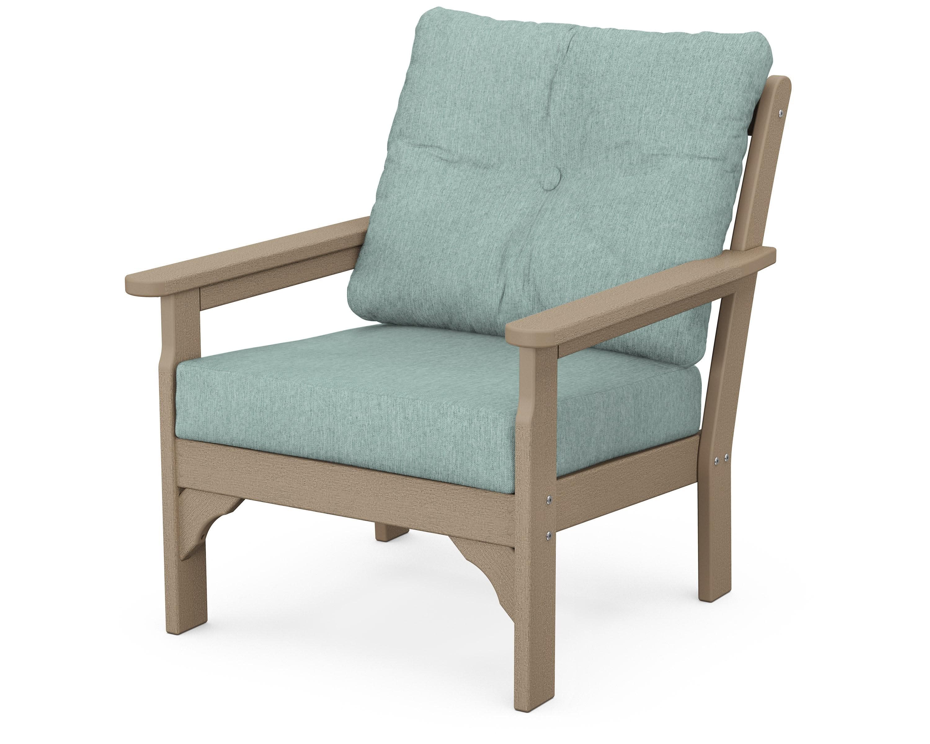 Vineyard Deep Seating Chair in Vintage Sahara / Glacier Spa