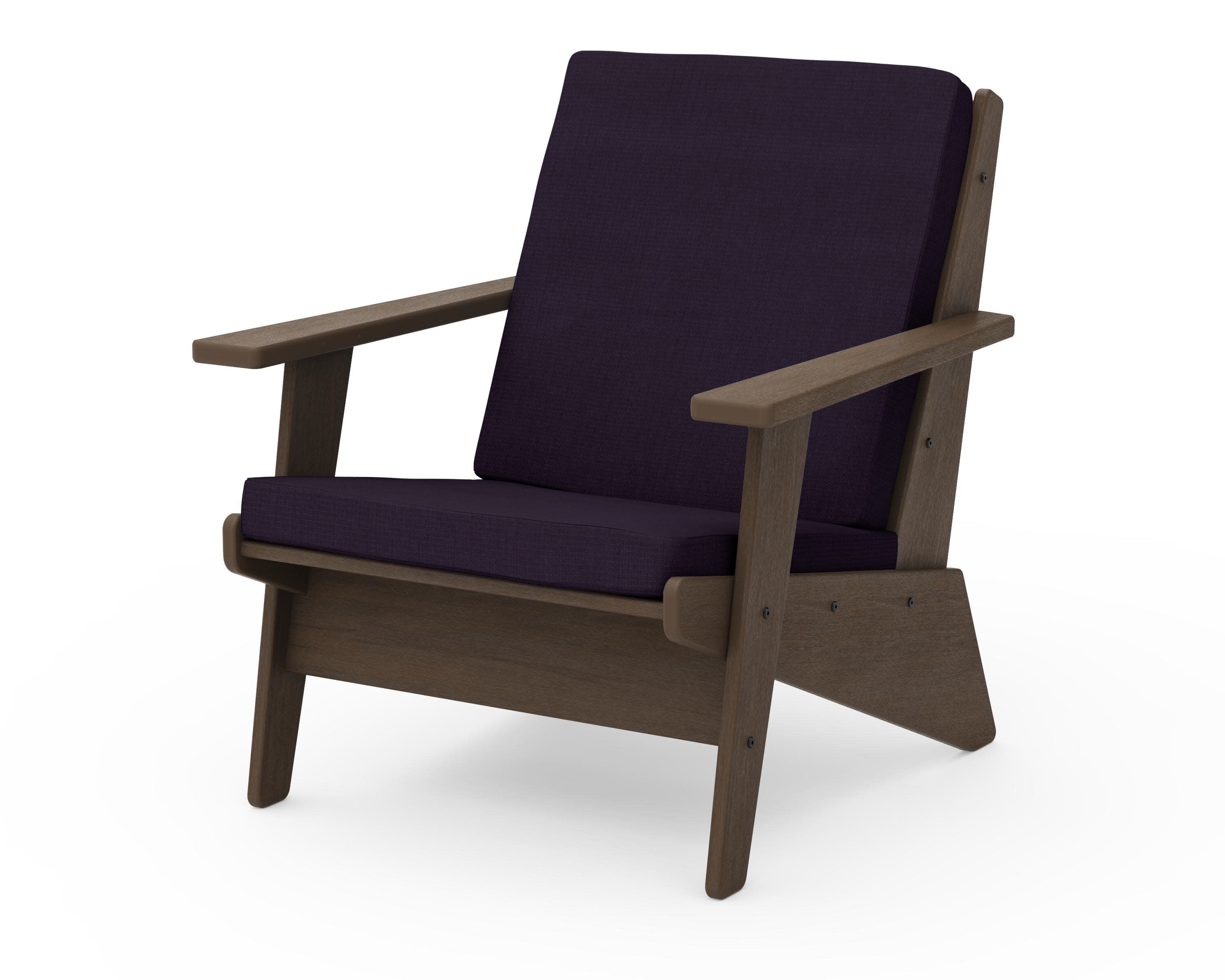 Riviera Modern Lounge Chair in Kona / Navy Linen