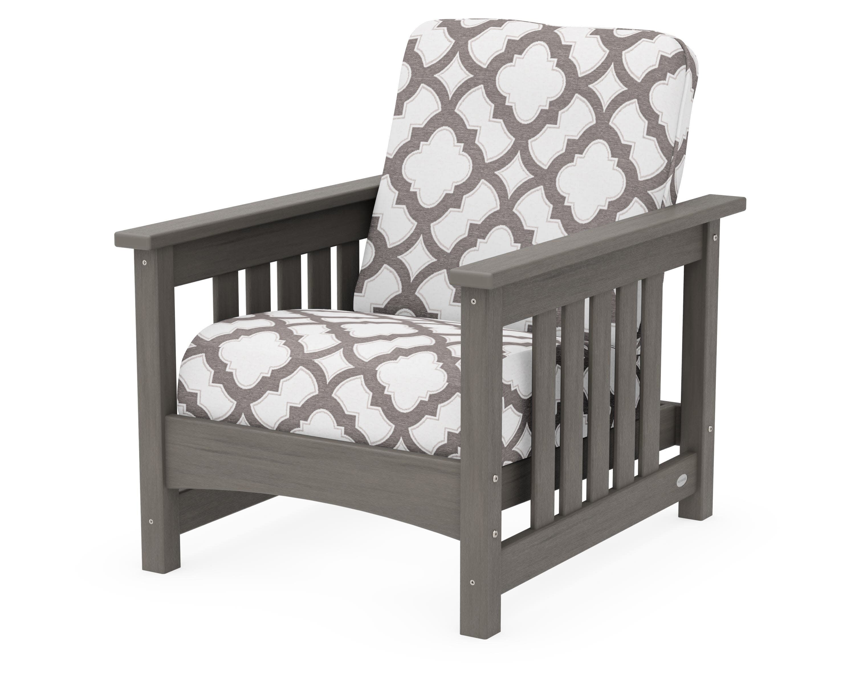 Club Mission Chair in Driftwood / Trellis Grey Mist