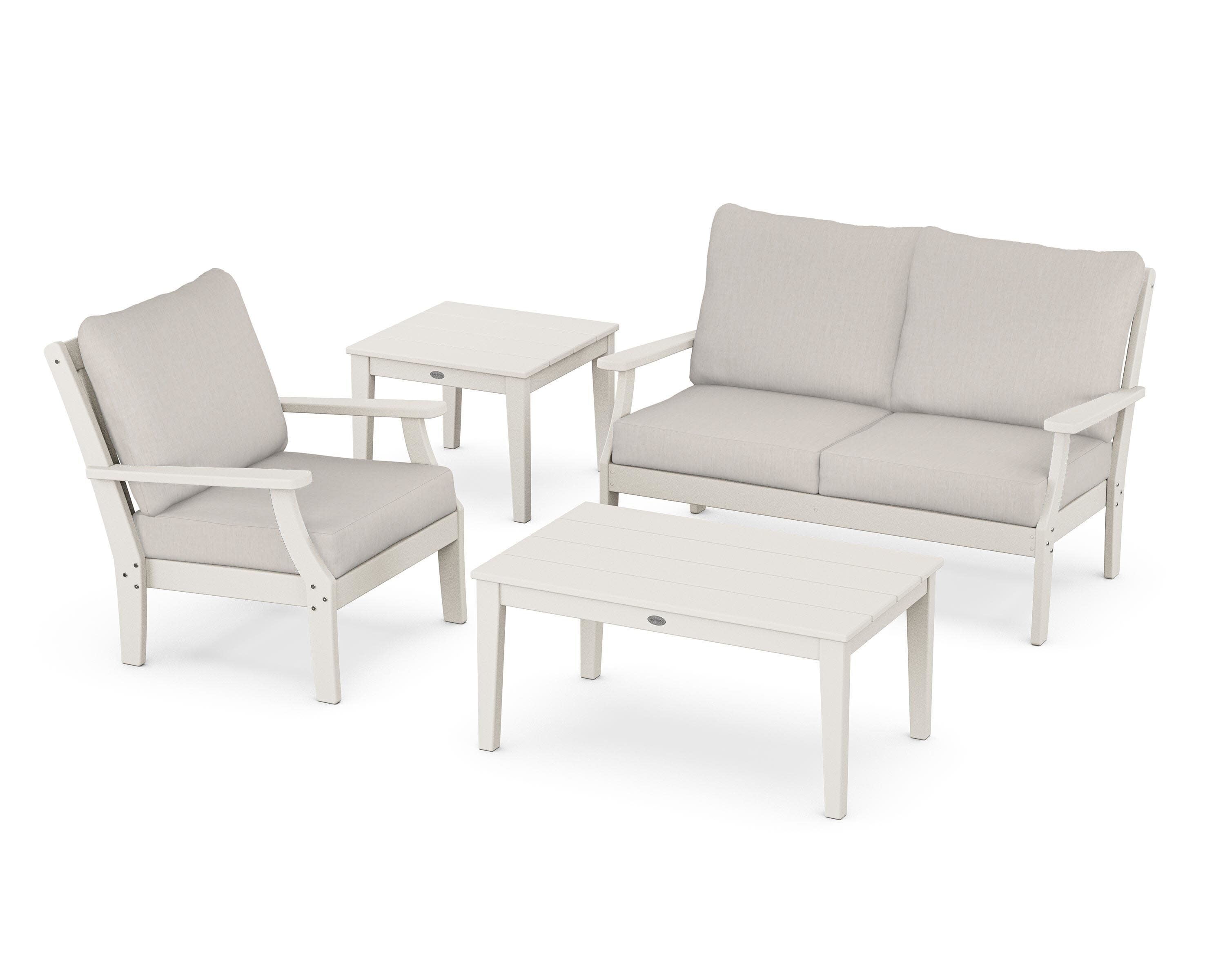Braxton 4-Piece Deep Seating Set in Sand / Cast Ash