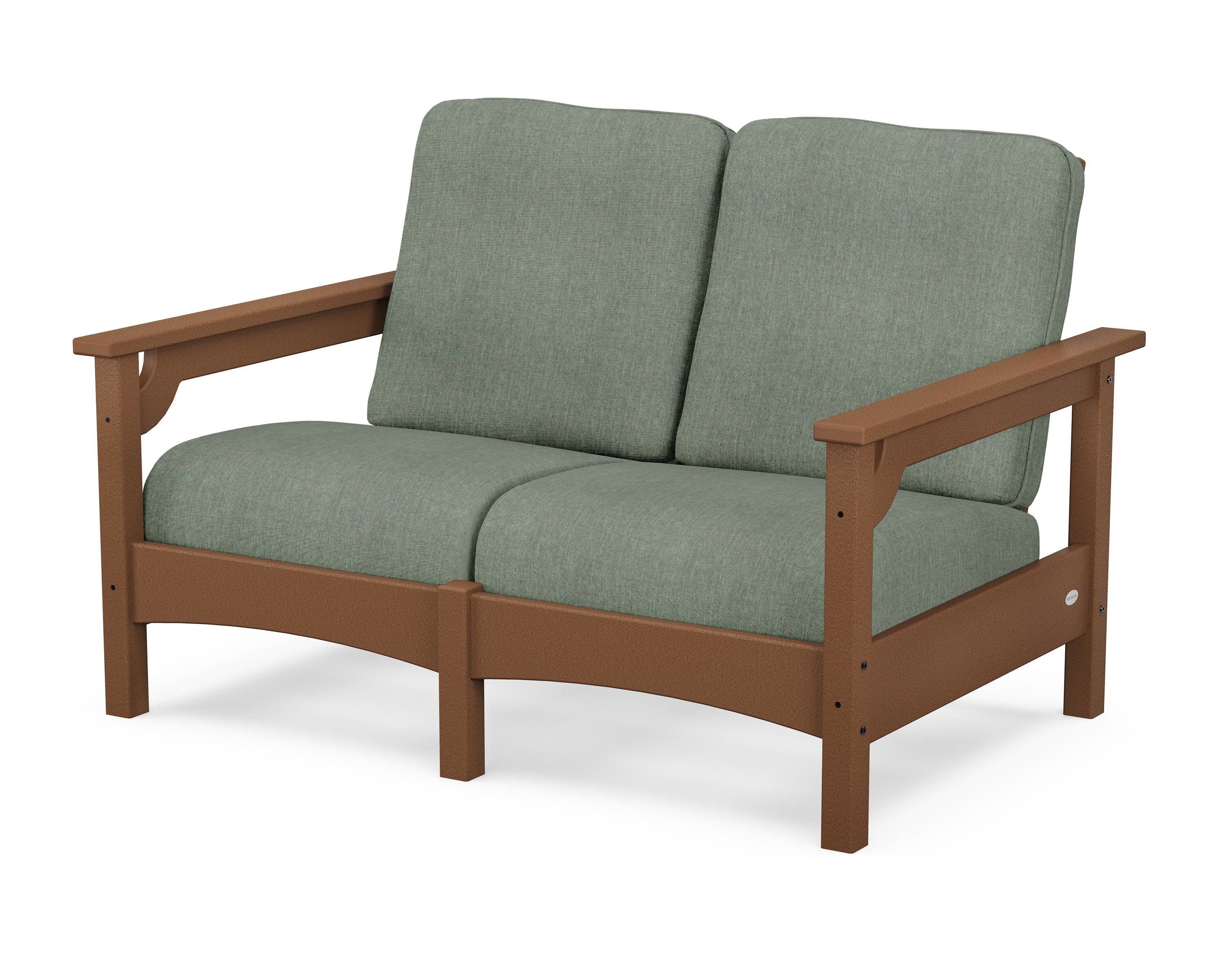 Club Loveseat in Teak / Cast Sage