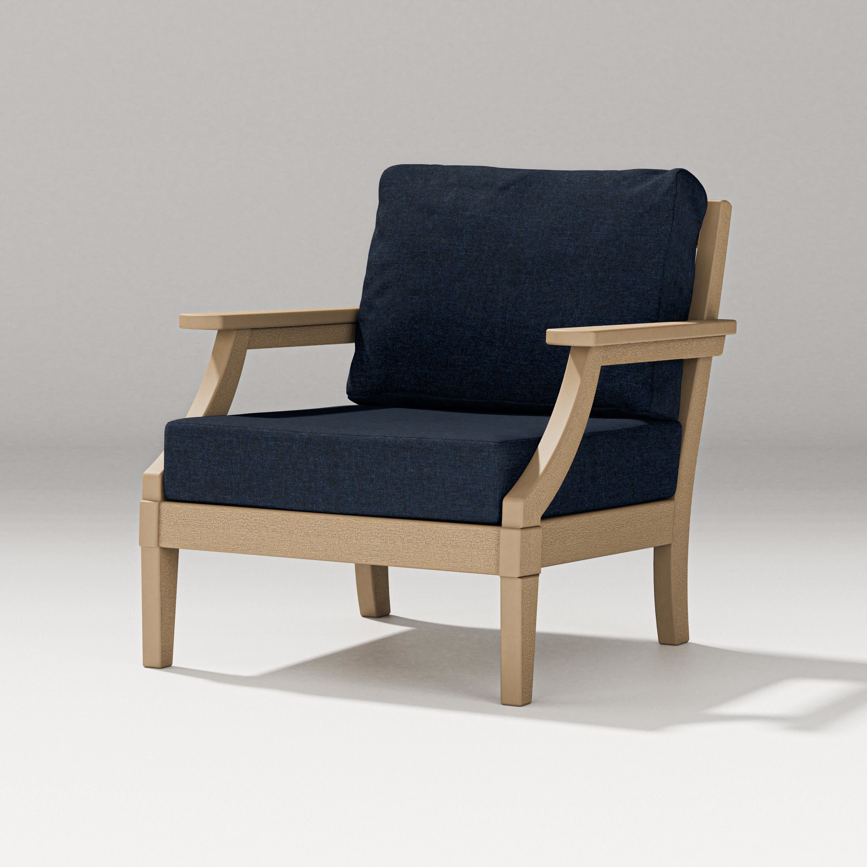 Estate Lounge Chair in Vintage Sahara / Marine Indigo