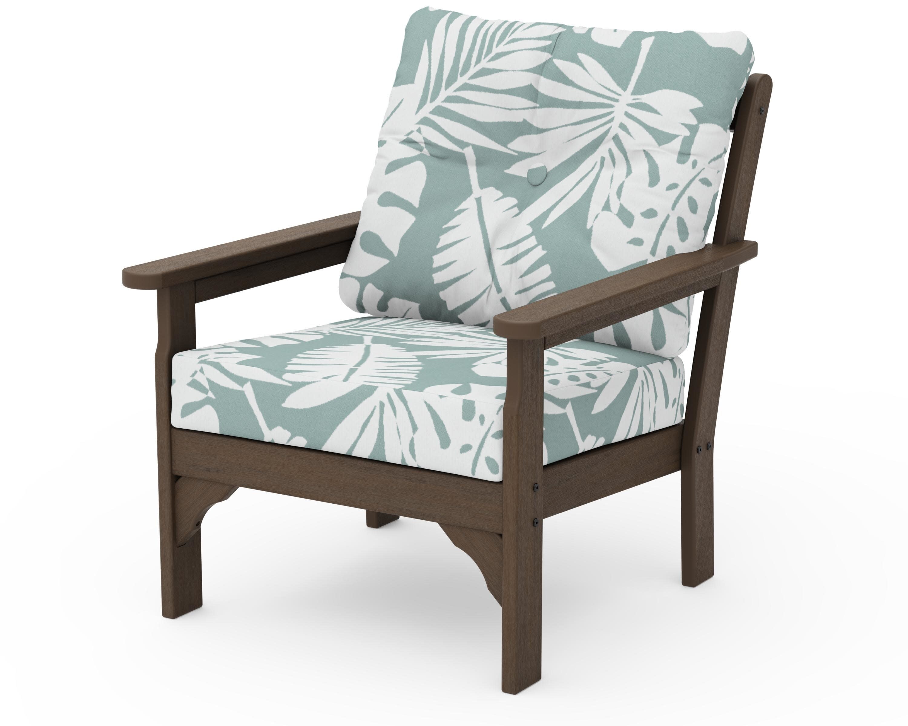 Vineyard Deep Seating Chair in Kona / Leaf Glacier Spa