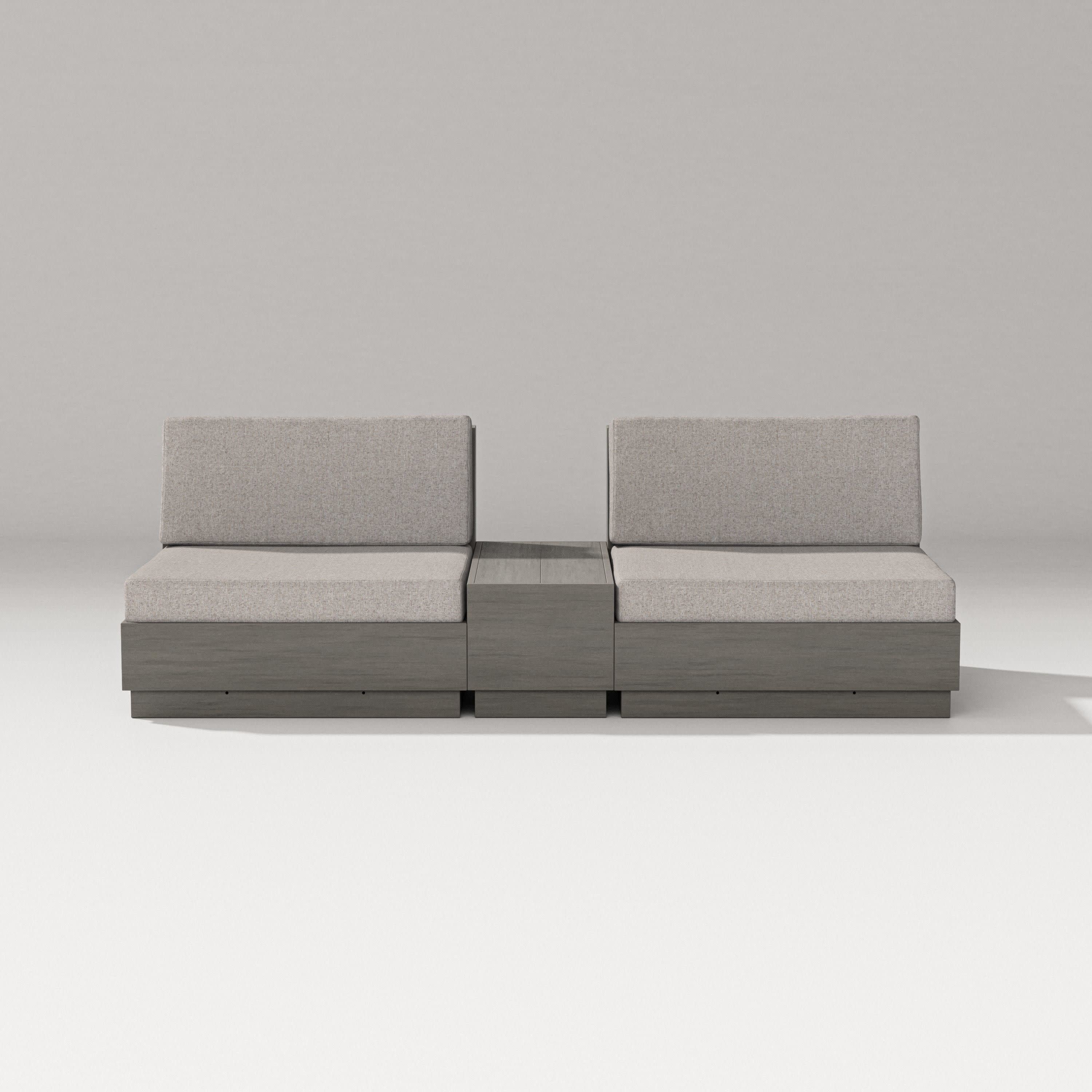 Elevate Lounge Chair Set in Driftwood / Weathered Tweed
