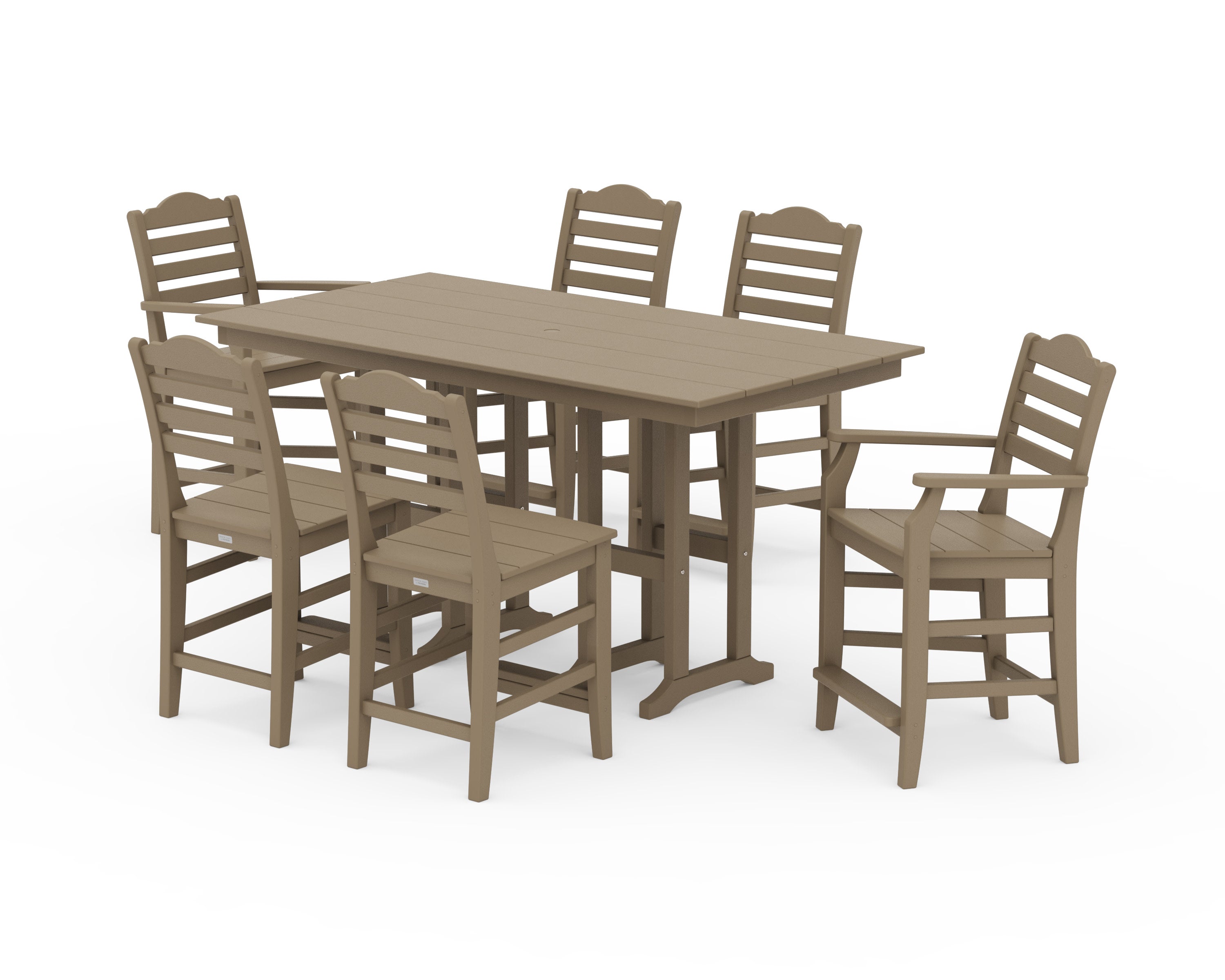 Savannah 7-Piece Farmhouse Counter Set in Vintage Sahara