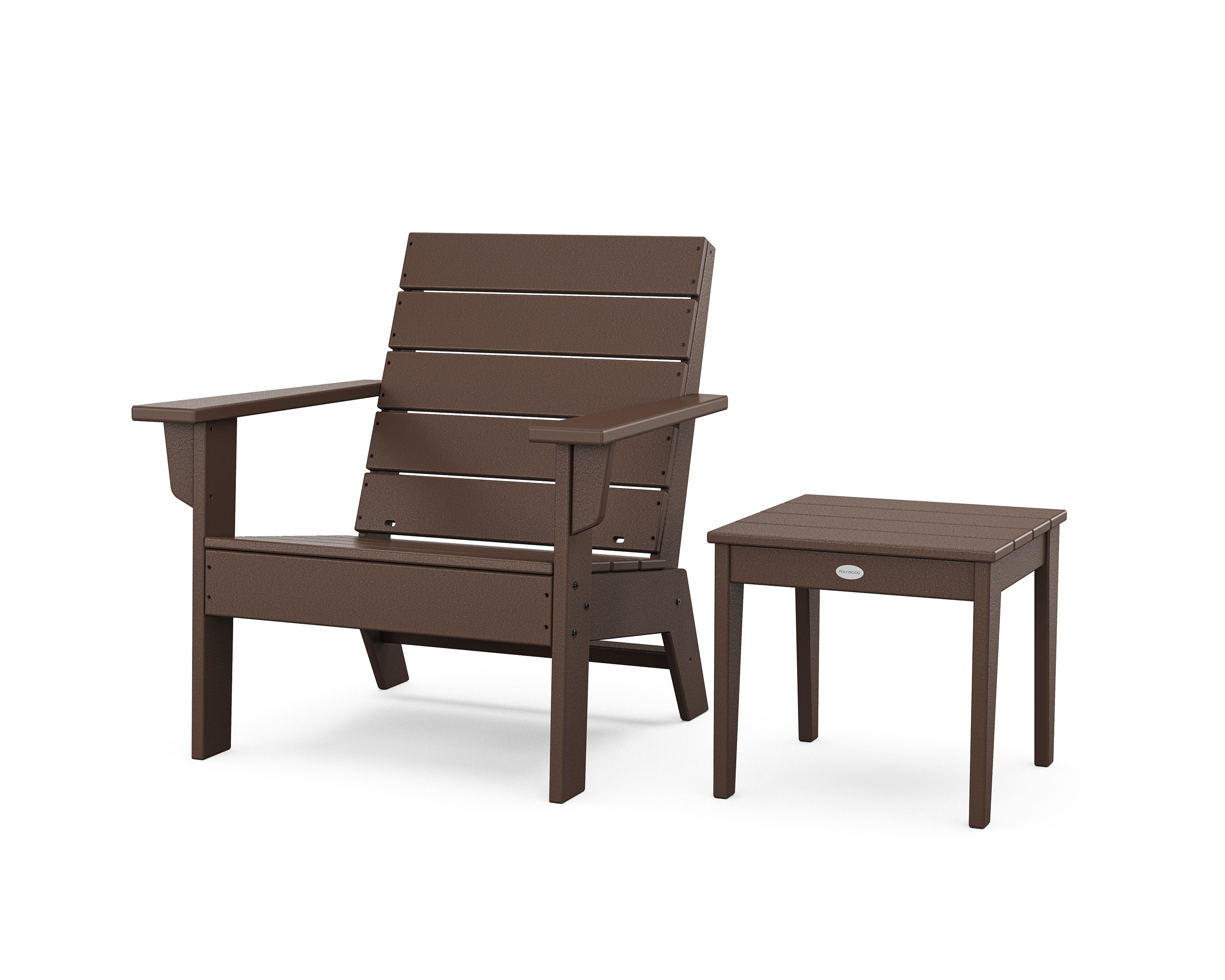 Eastport Lounge Chair 2-Piece Set in Mahogany