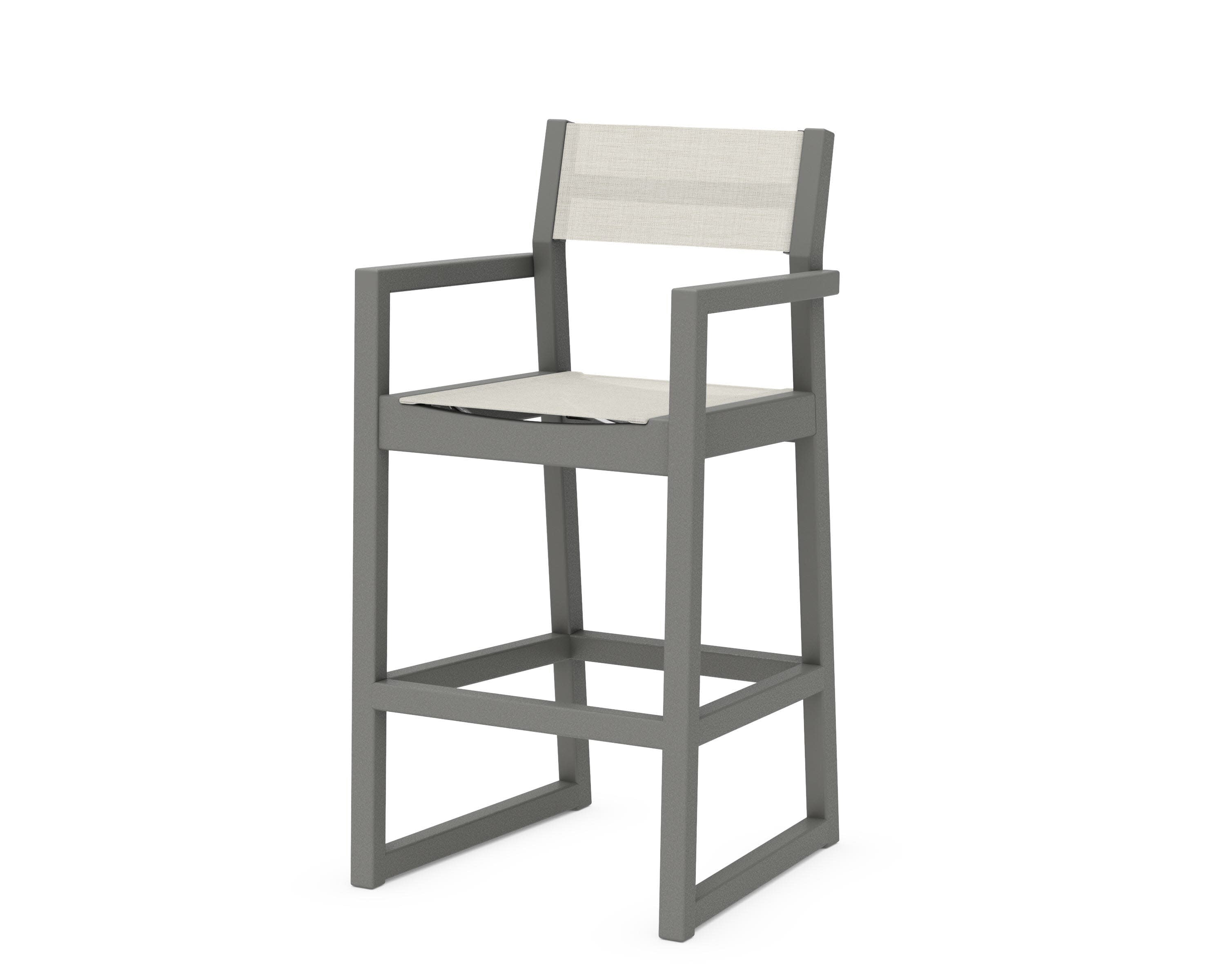 EDGE Sling Bar Arm Chair in Slate Grey / Parchment Sling