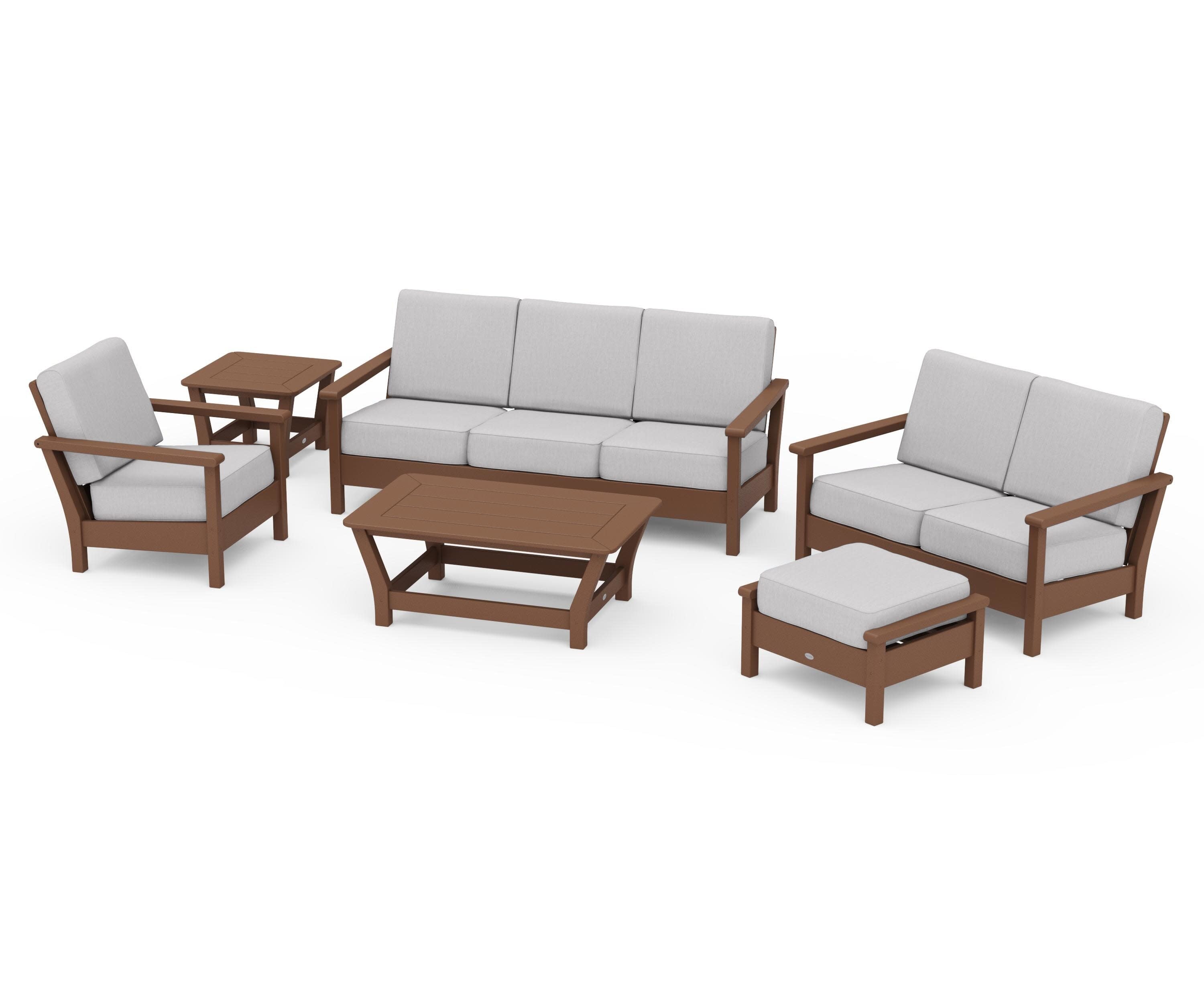 Harbour 6-Piece Outdoor Living Set in Teak / Granite