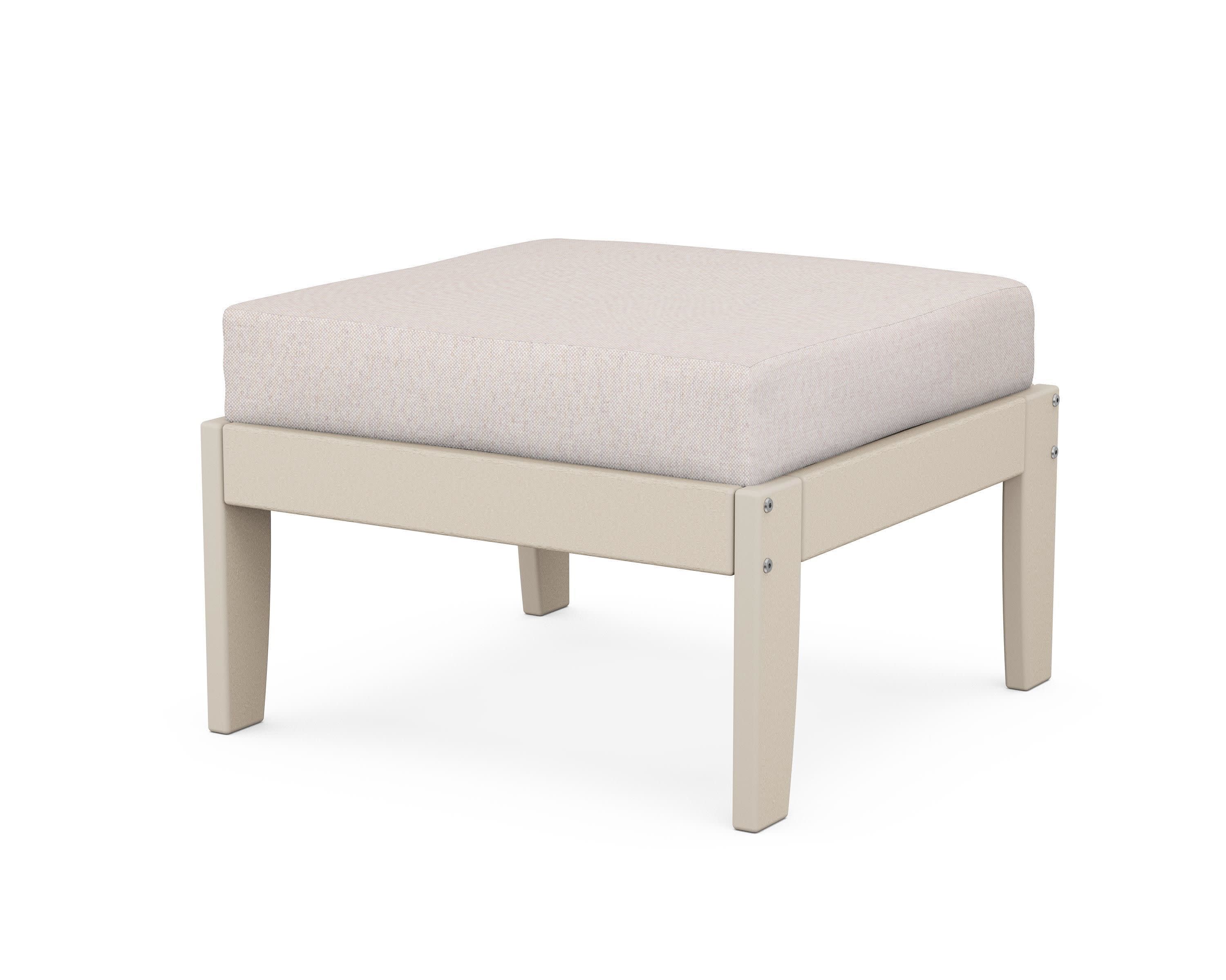 Modular Ottoman - Classic in Sand / Dune Burlap