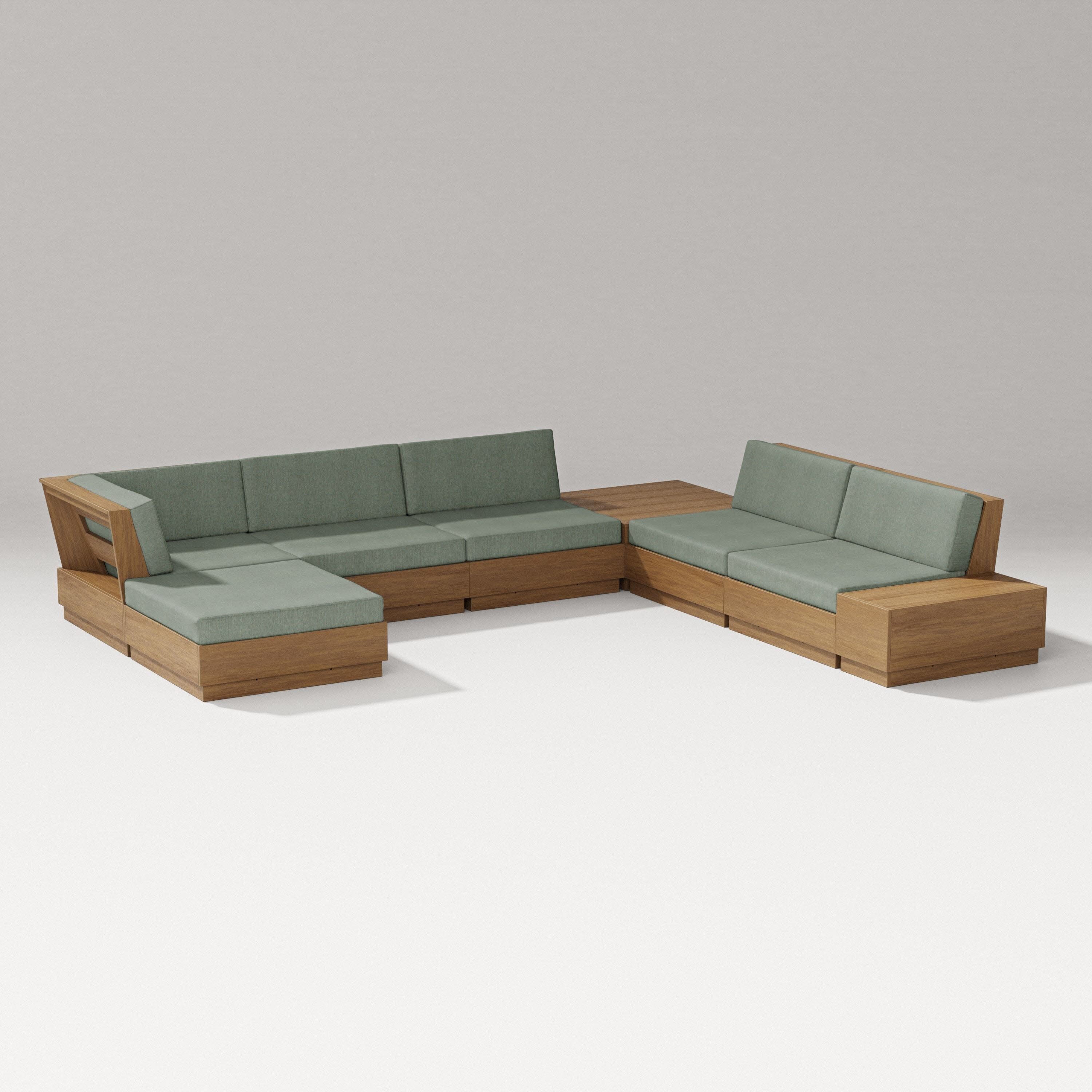 Elevate 8-Piece Corner Sectional in Natural / Cast Sage
