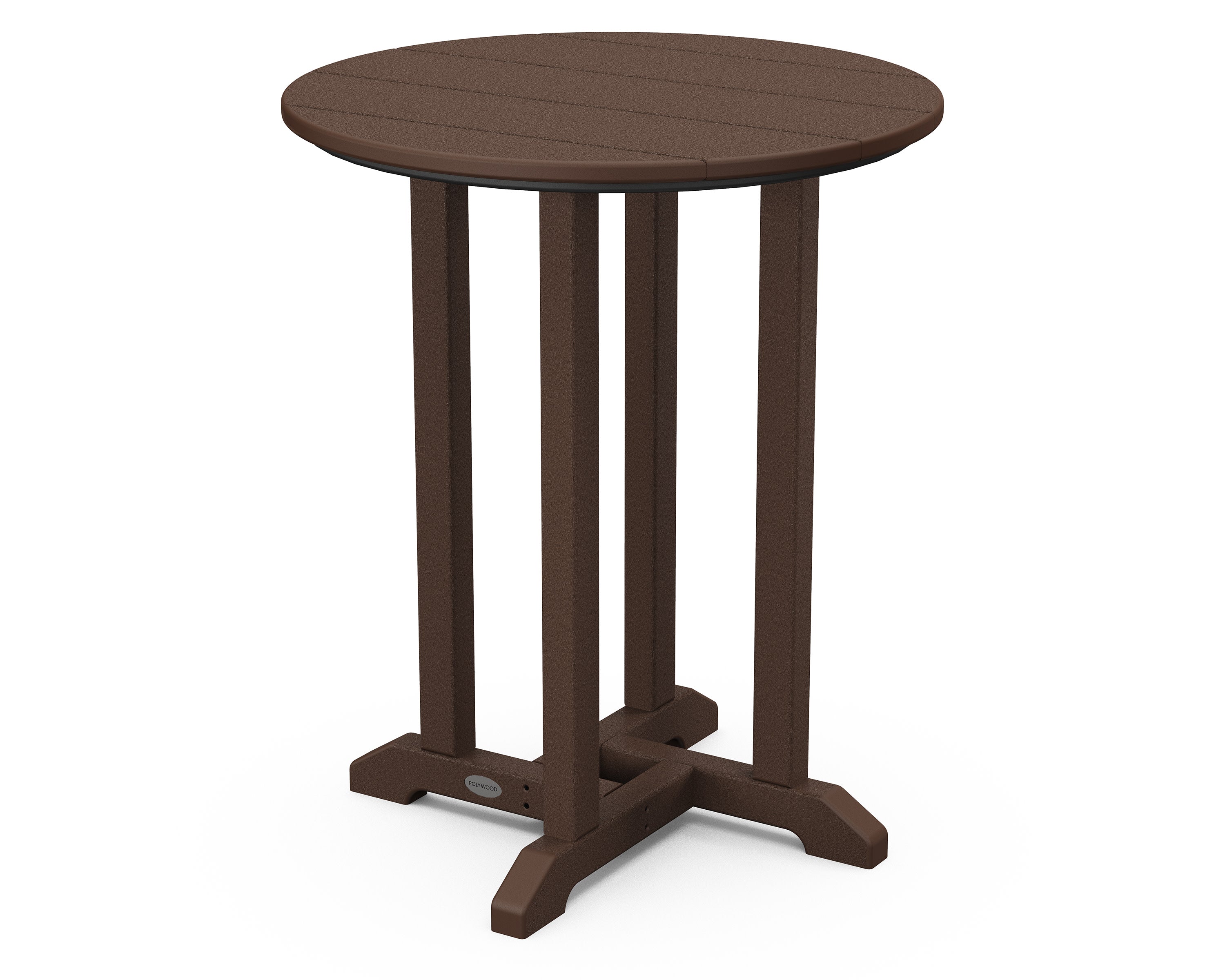24" Round Farmhouse Bistro Table in Mahogany