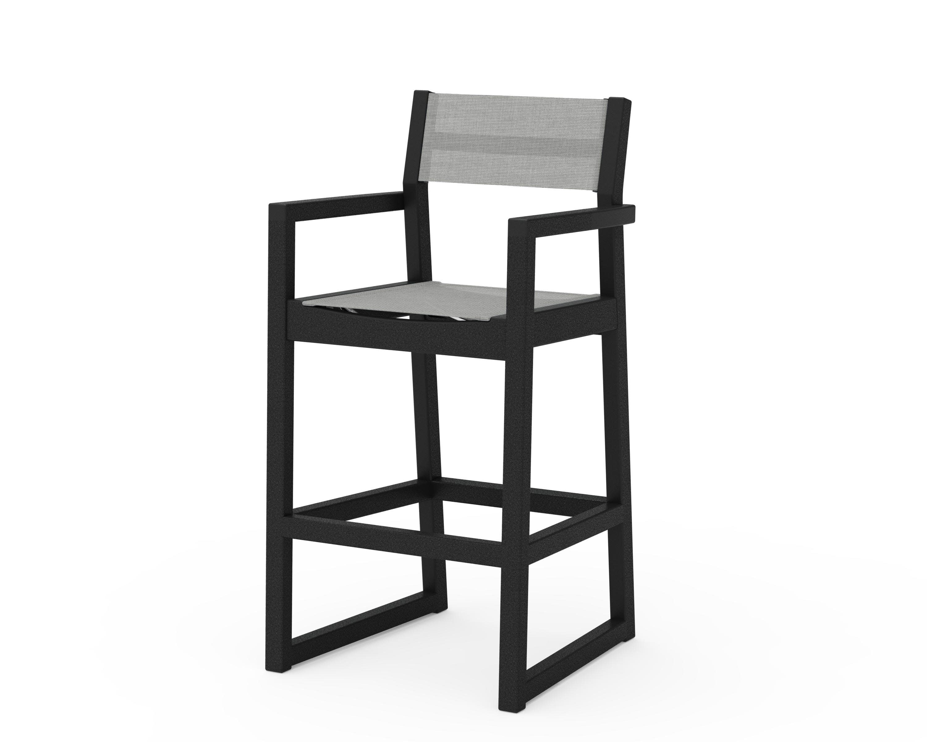EDGE Sling Bar Arm Chair in Black / Metallic Sling