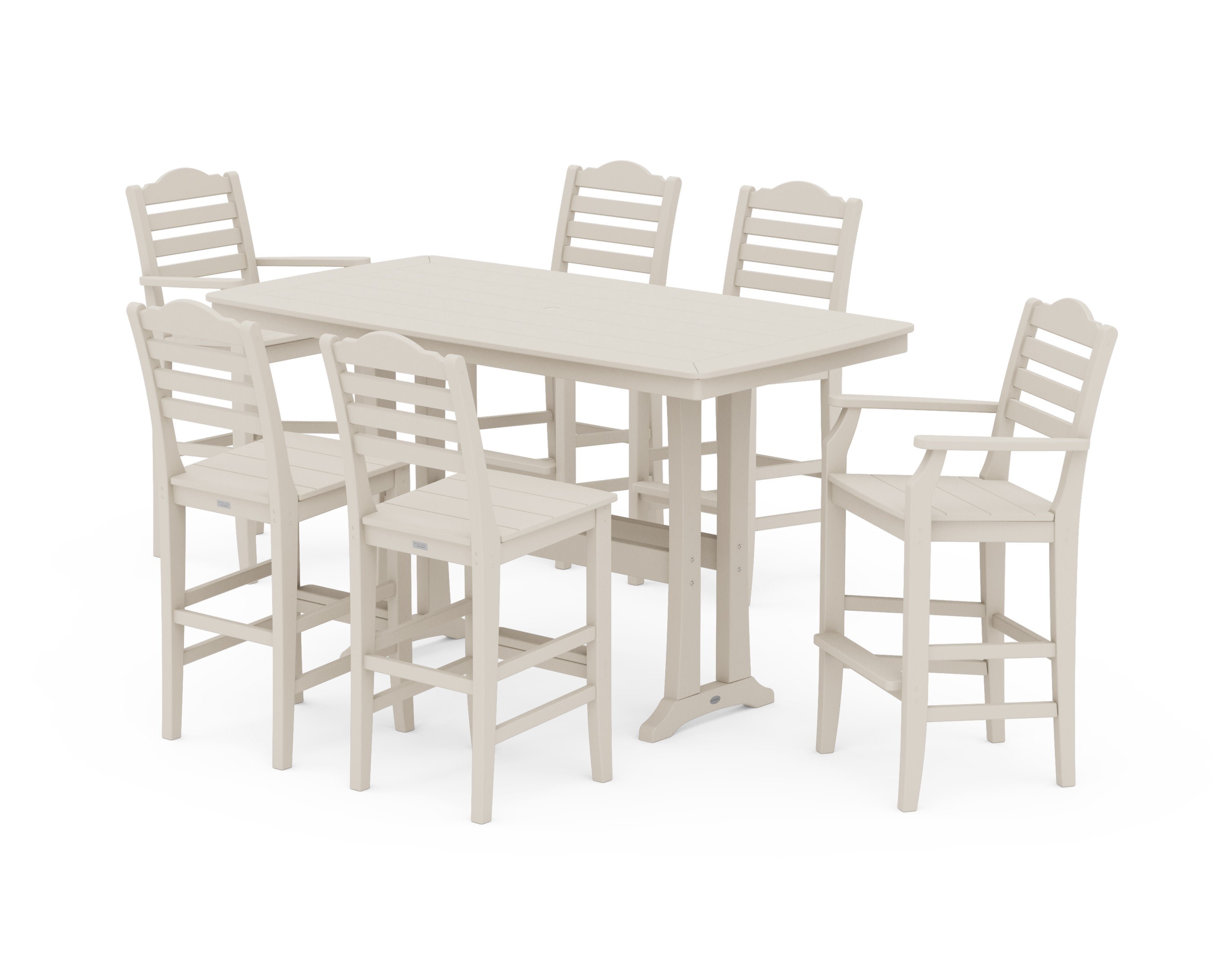 Savannah 7-Piece Farmhouse Bar Set in Sand