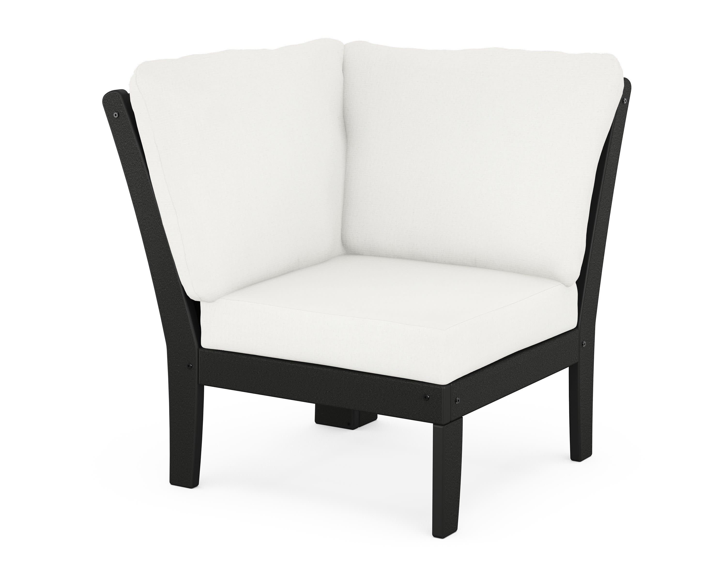 Braxton Modular Corner Chair in Black / Natural Linen