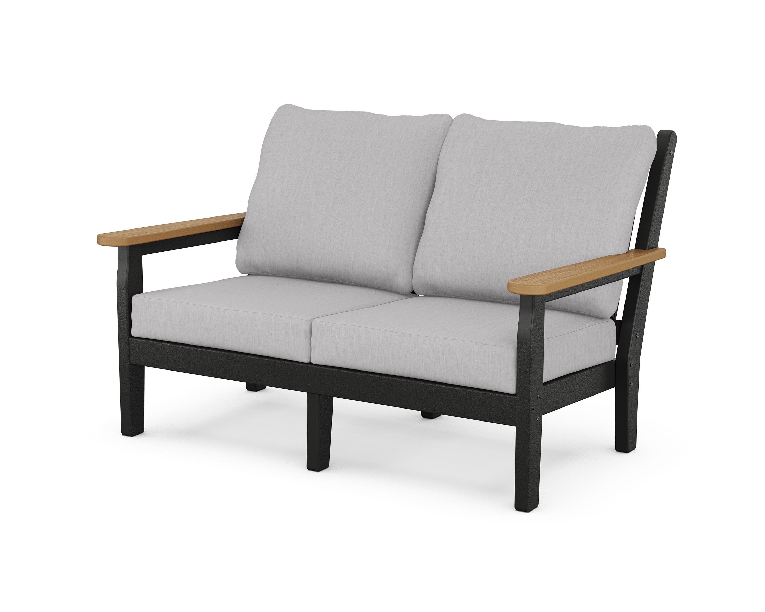 Chippendale Deep Seating Loveseat in Black / Natural / Granite