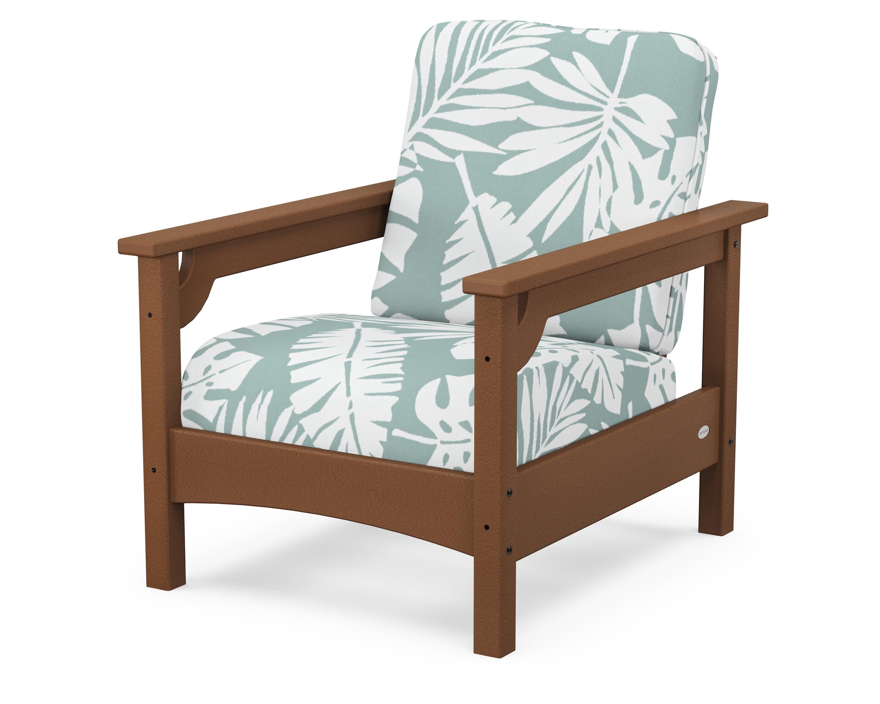 Club Chair in Teak / Leaf Glacier Spa