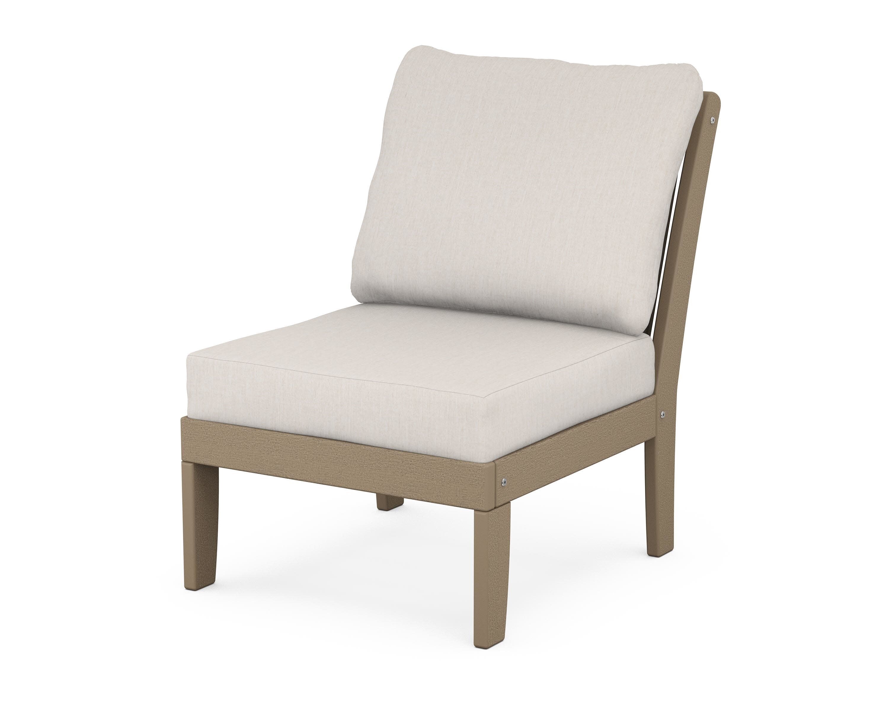 Braxton Modular Armless Chair in Vintage Sahara / Cast Ash