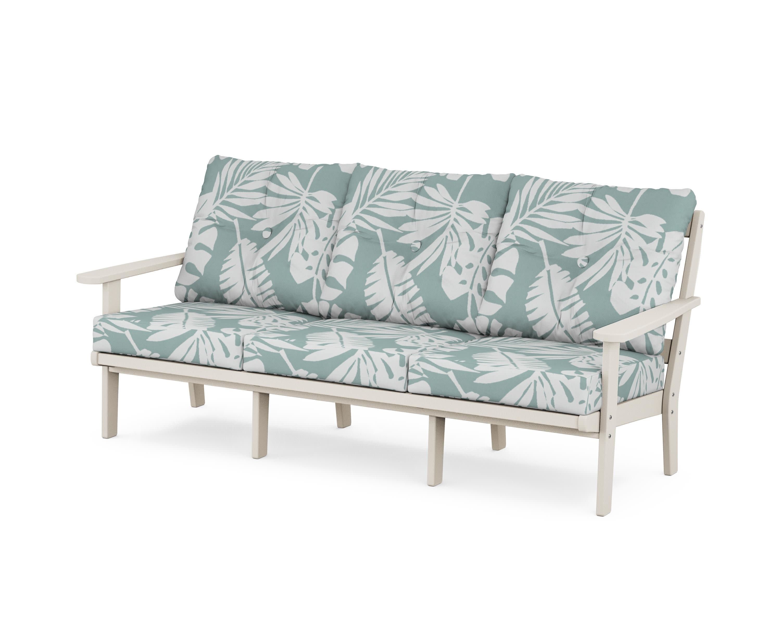 Mission Deep Seating Sofa in Sand / Leaf Glacier Spa