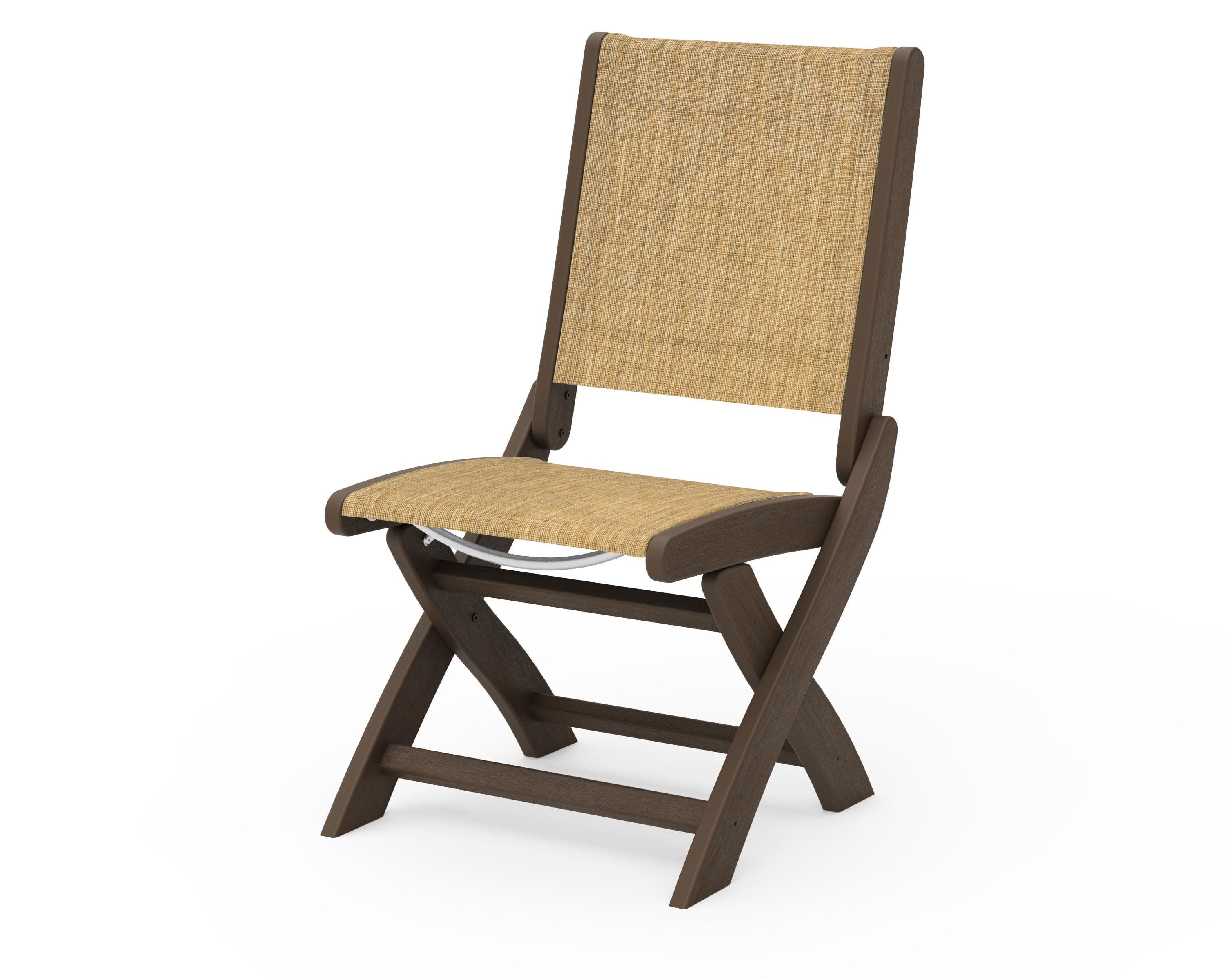 Coastal Folding Side Chair in Kona / Burlap Sling