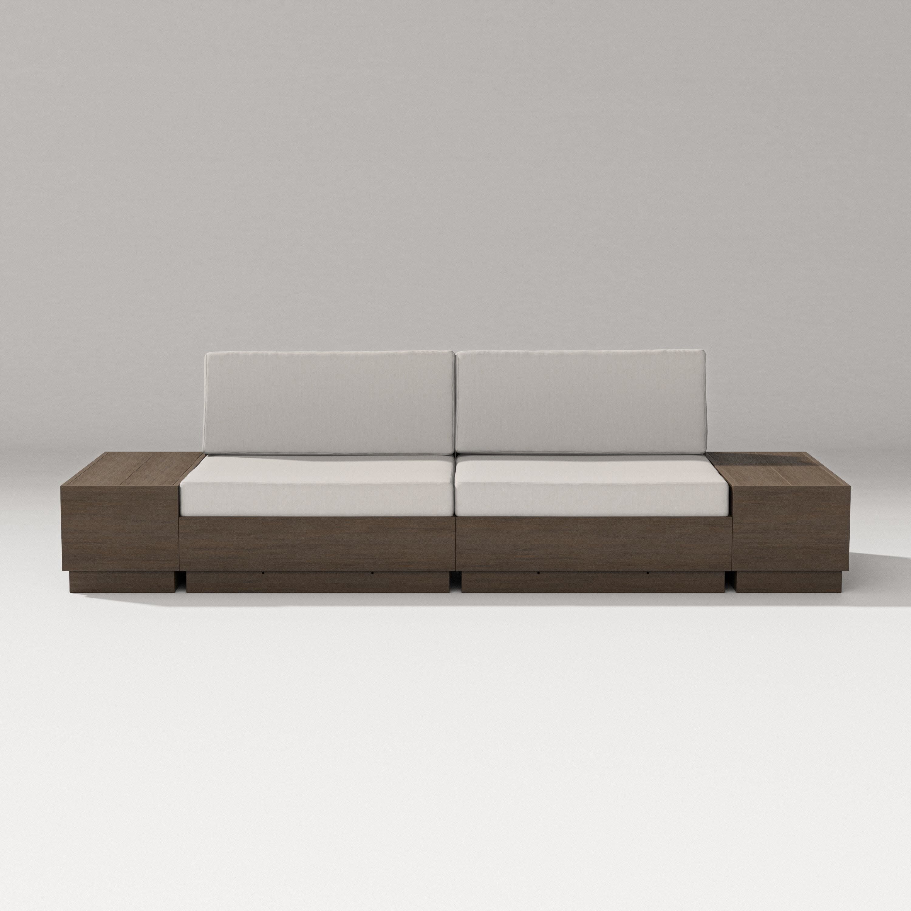Elevate 4-Piece Loveseat Sectional in Kona / Cast Ash