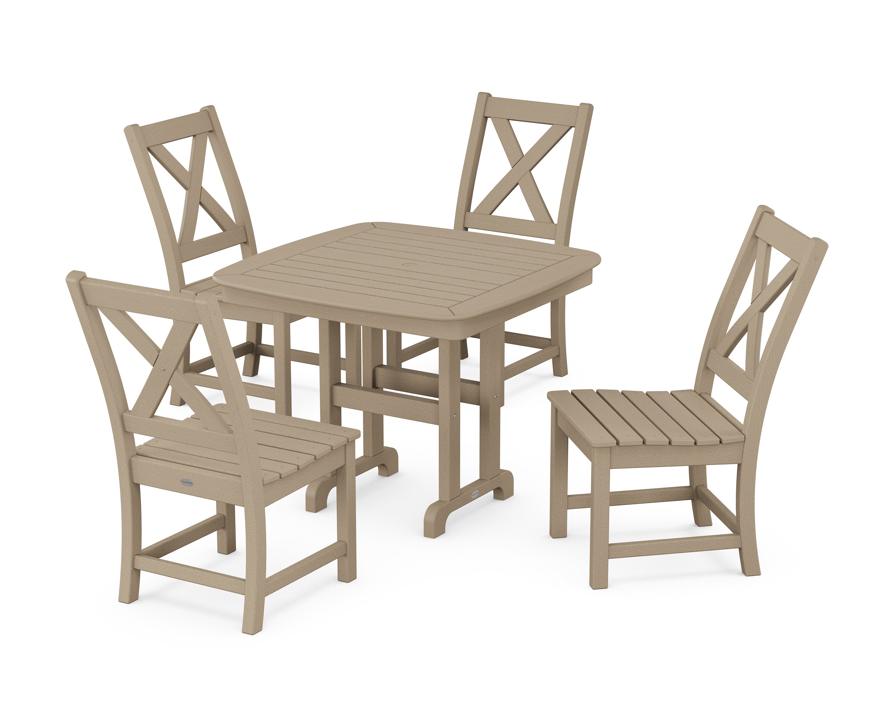 Braxton Side Chair 5-Piece Dining Set in Vintage Sahara