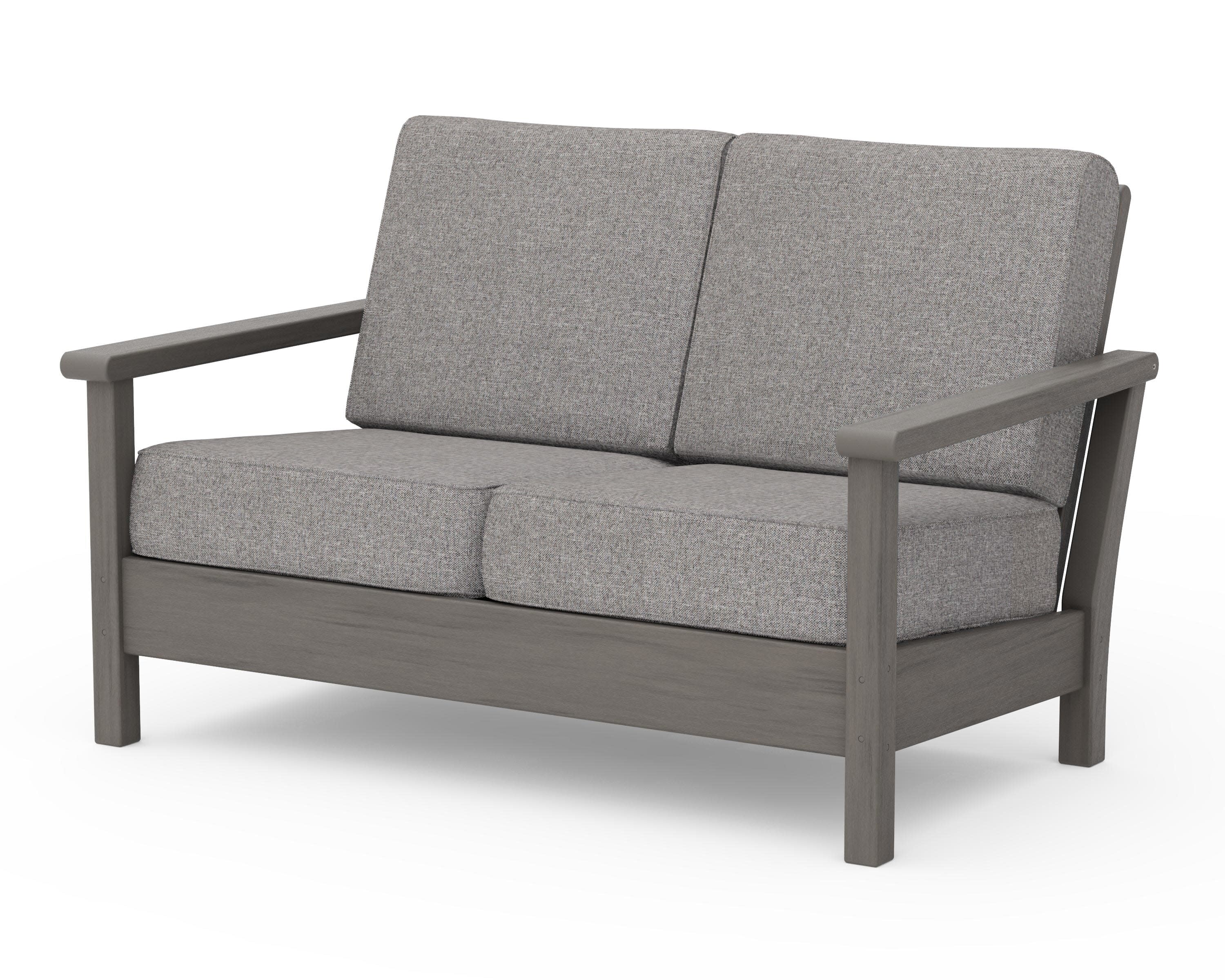 Harbour Deep Seating Loveseat in Driftwood / Grey Mist