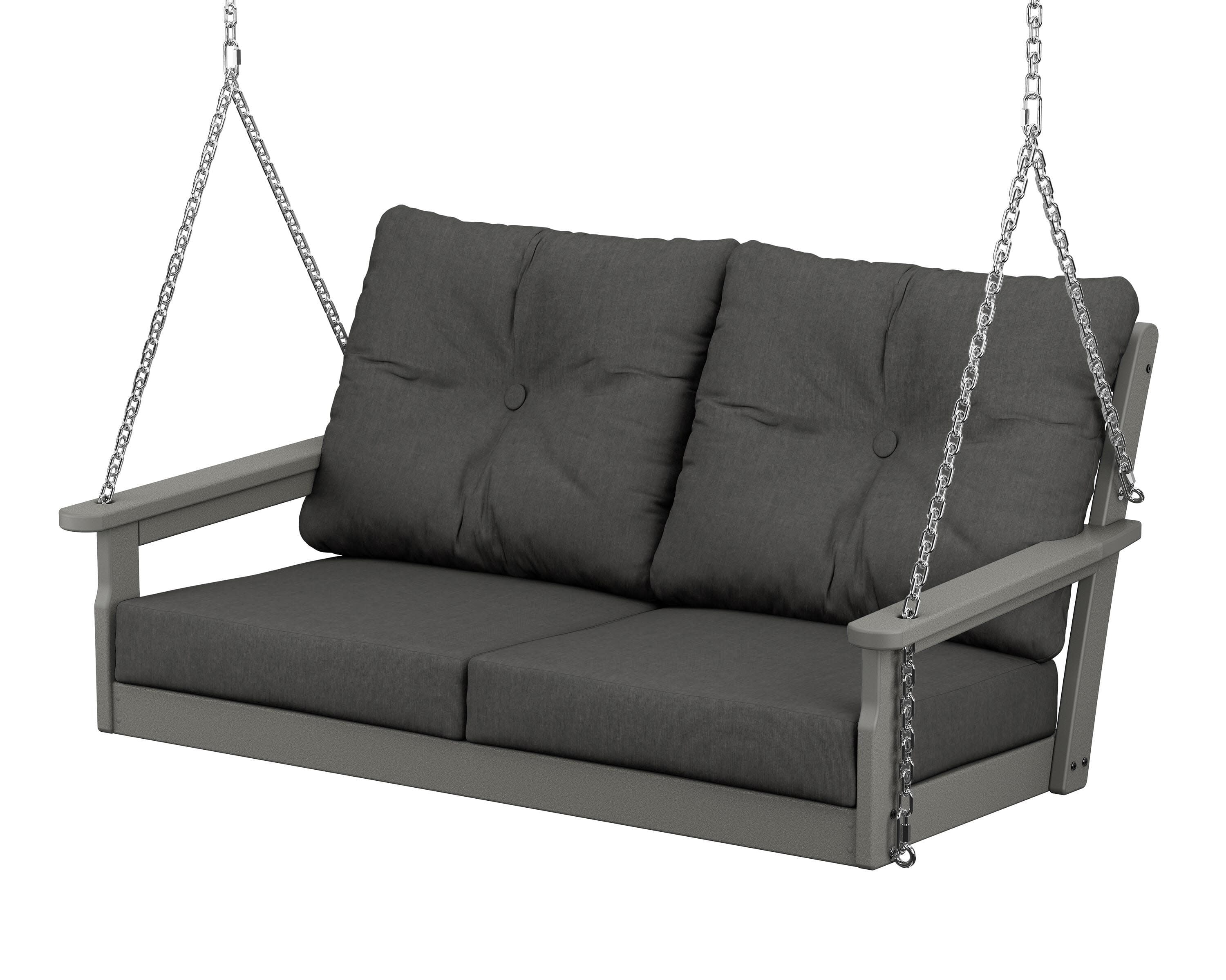 Vineyard Deep Seating Swing in Slate Grey / Spectrum Carbon
