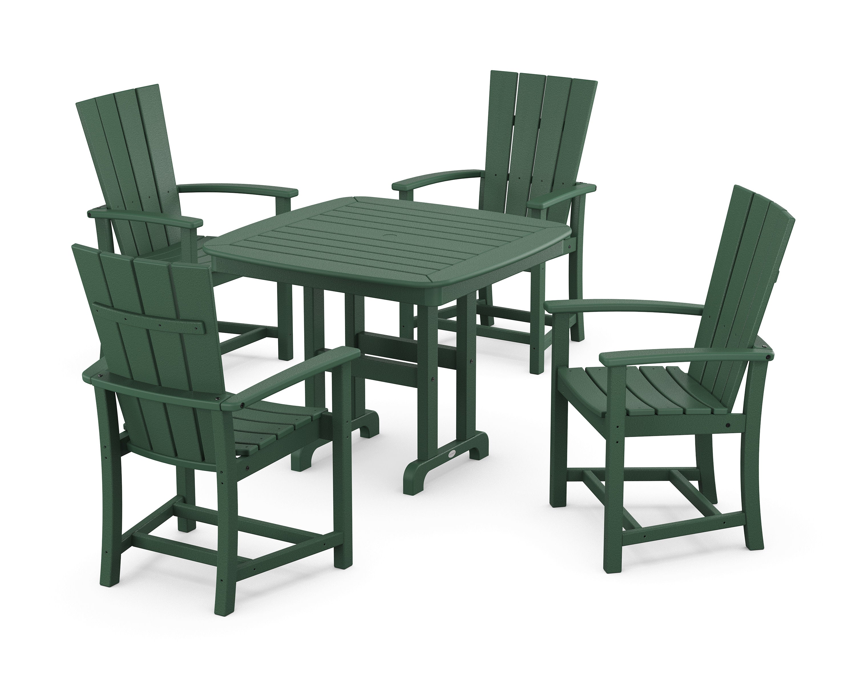 Quattro 5-Piece Dining Set in Green