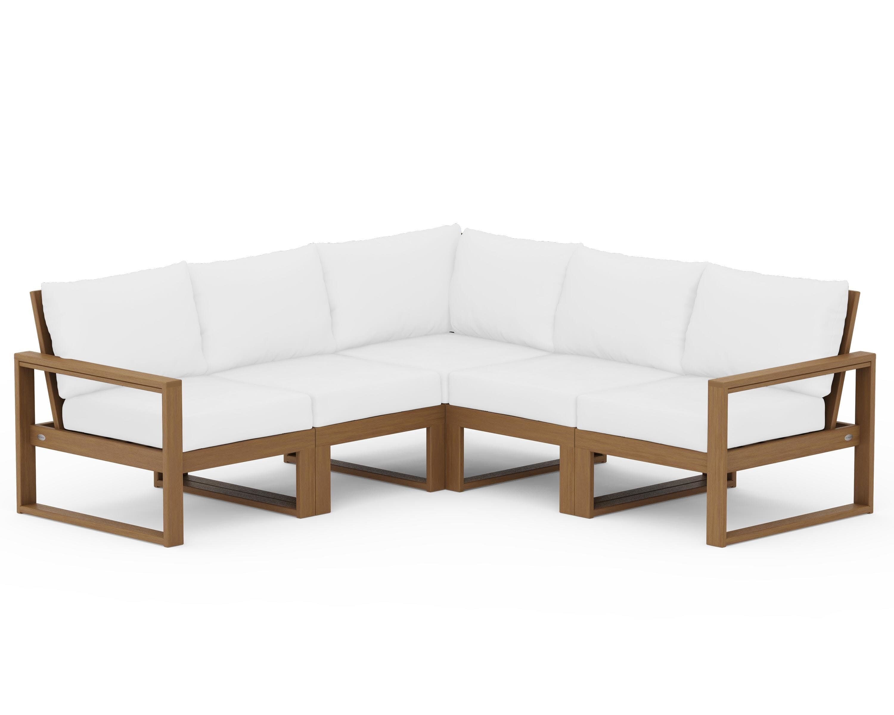 EDGE 5-Piece Modular Deep Seating Set in Natural / Natural