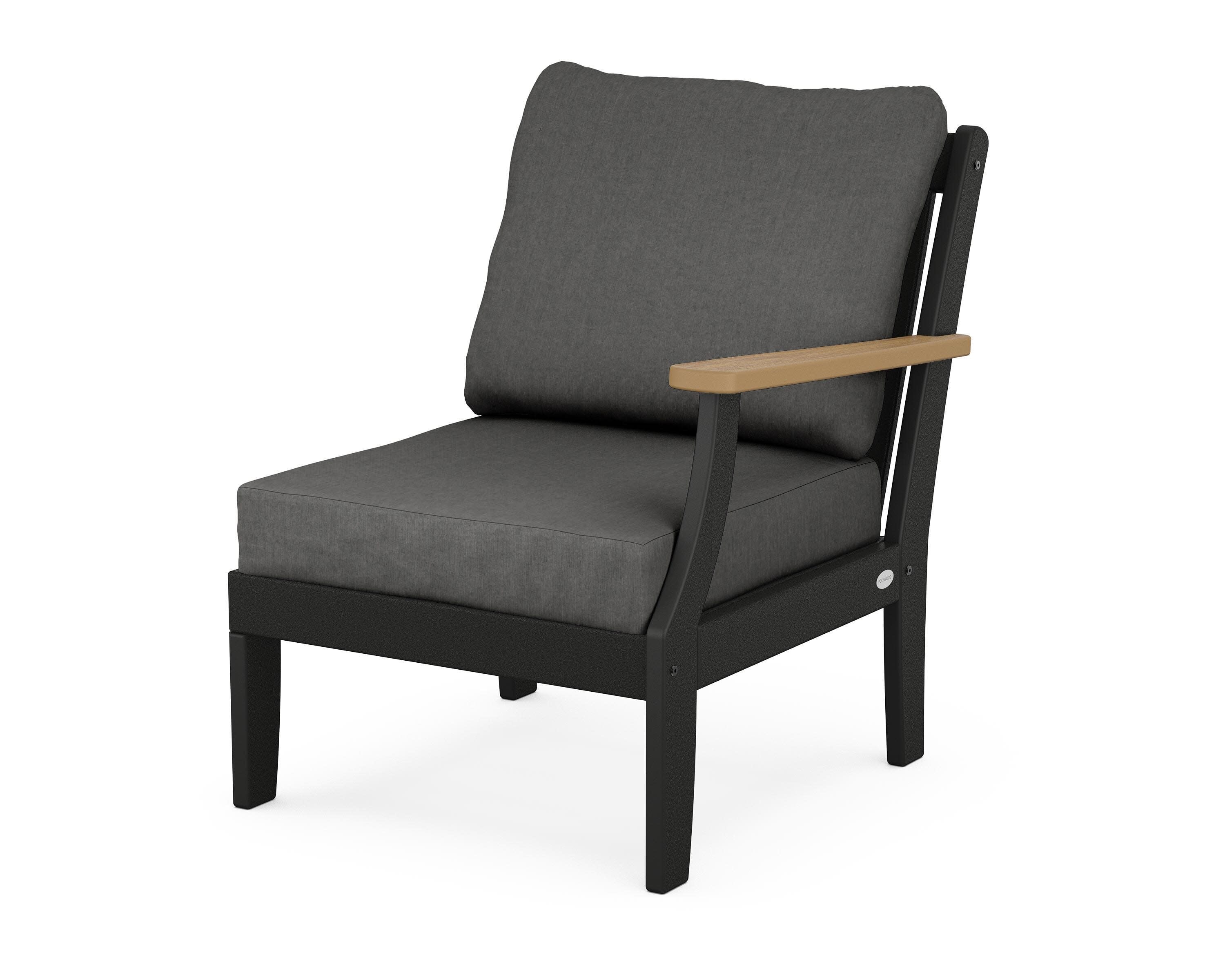 Braxton Modular Right Arm Chair in Black / Natural / Spectrum Carbon
