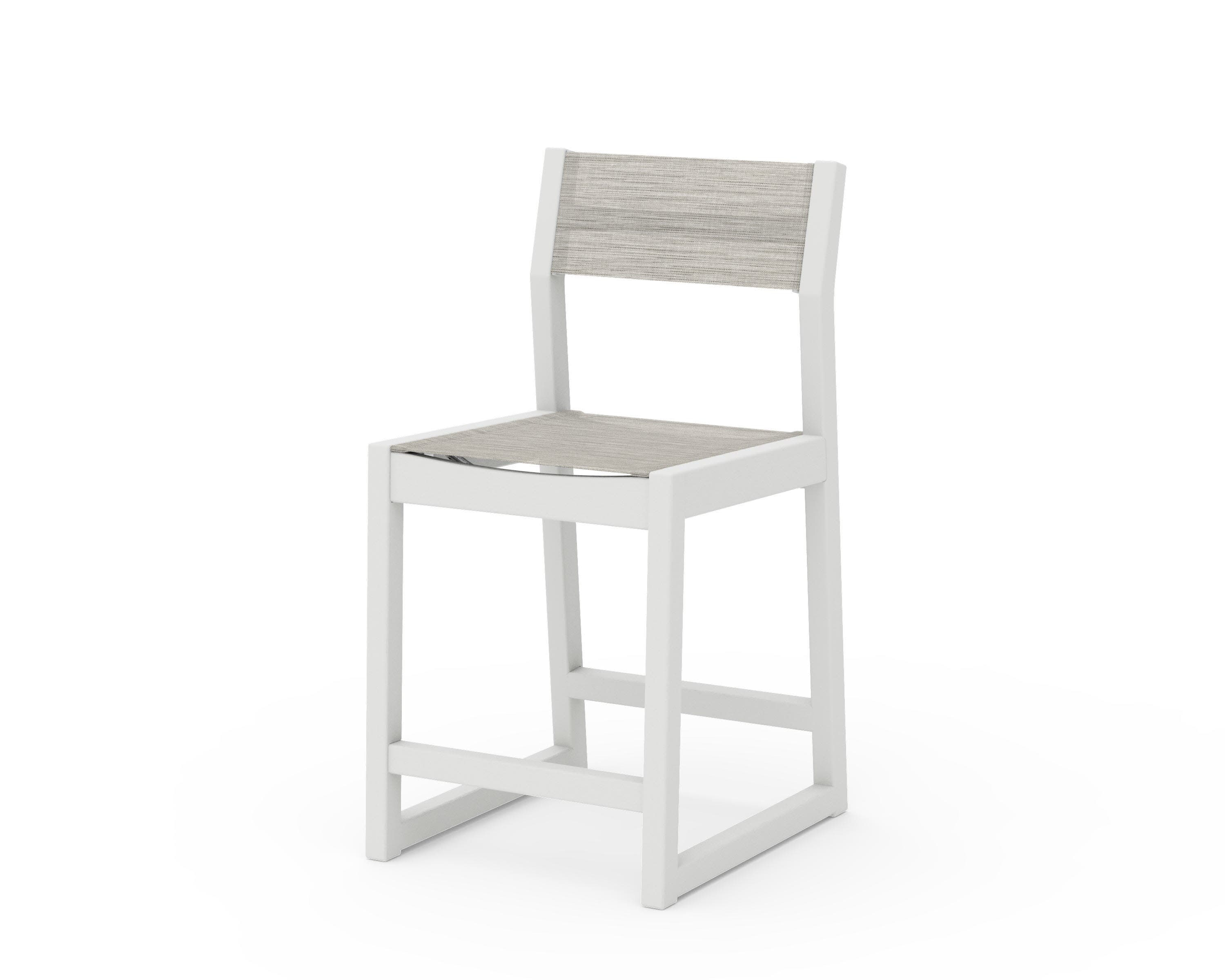 EDGE Sling Counter Side Chair in Vintage White / Birch Sling