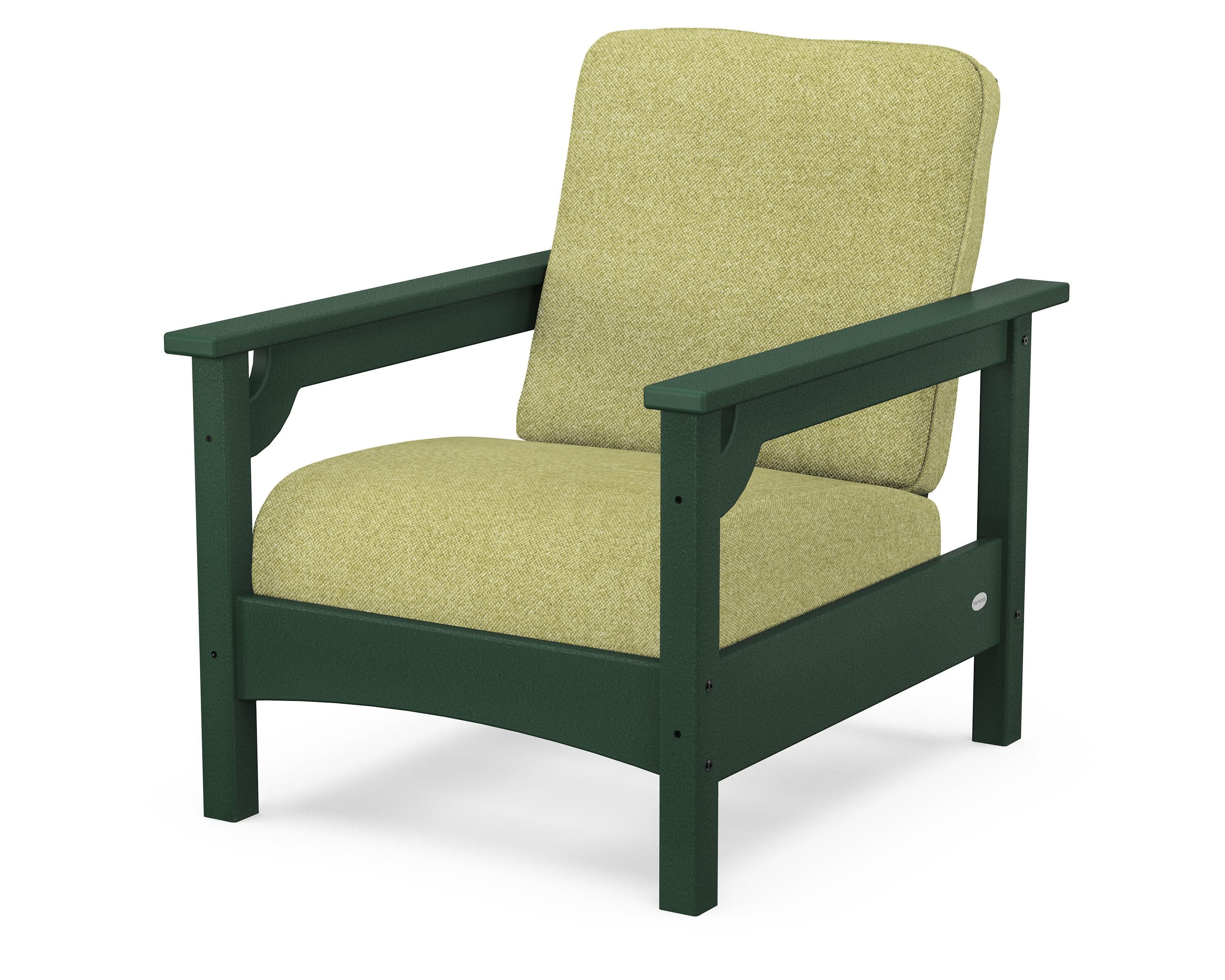 Club Chair in Green / Chartreuse Boucle