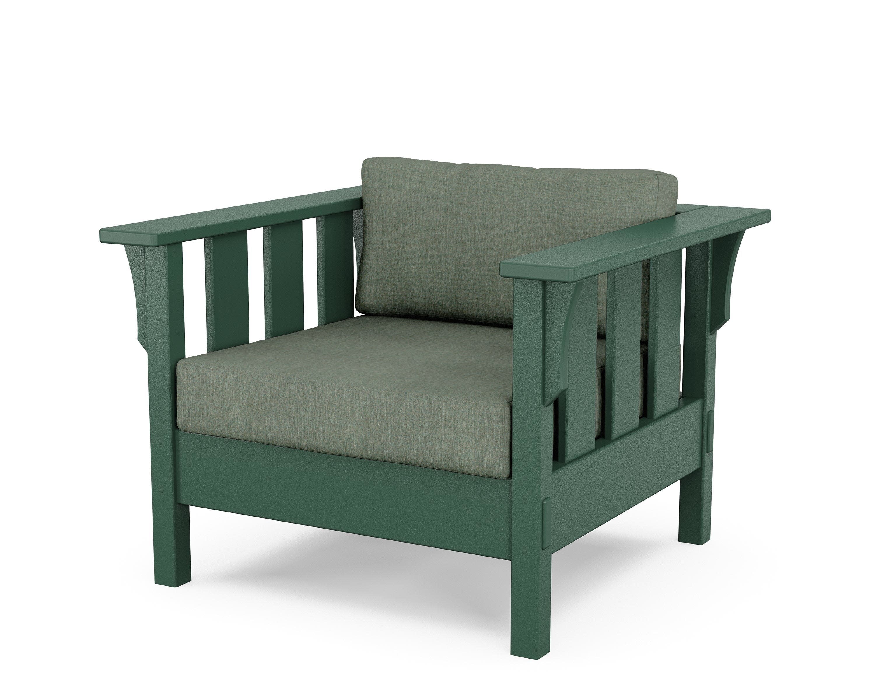 Acadia Deep Seating Chair in Green / Cast Sage